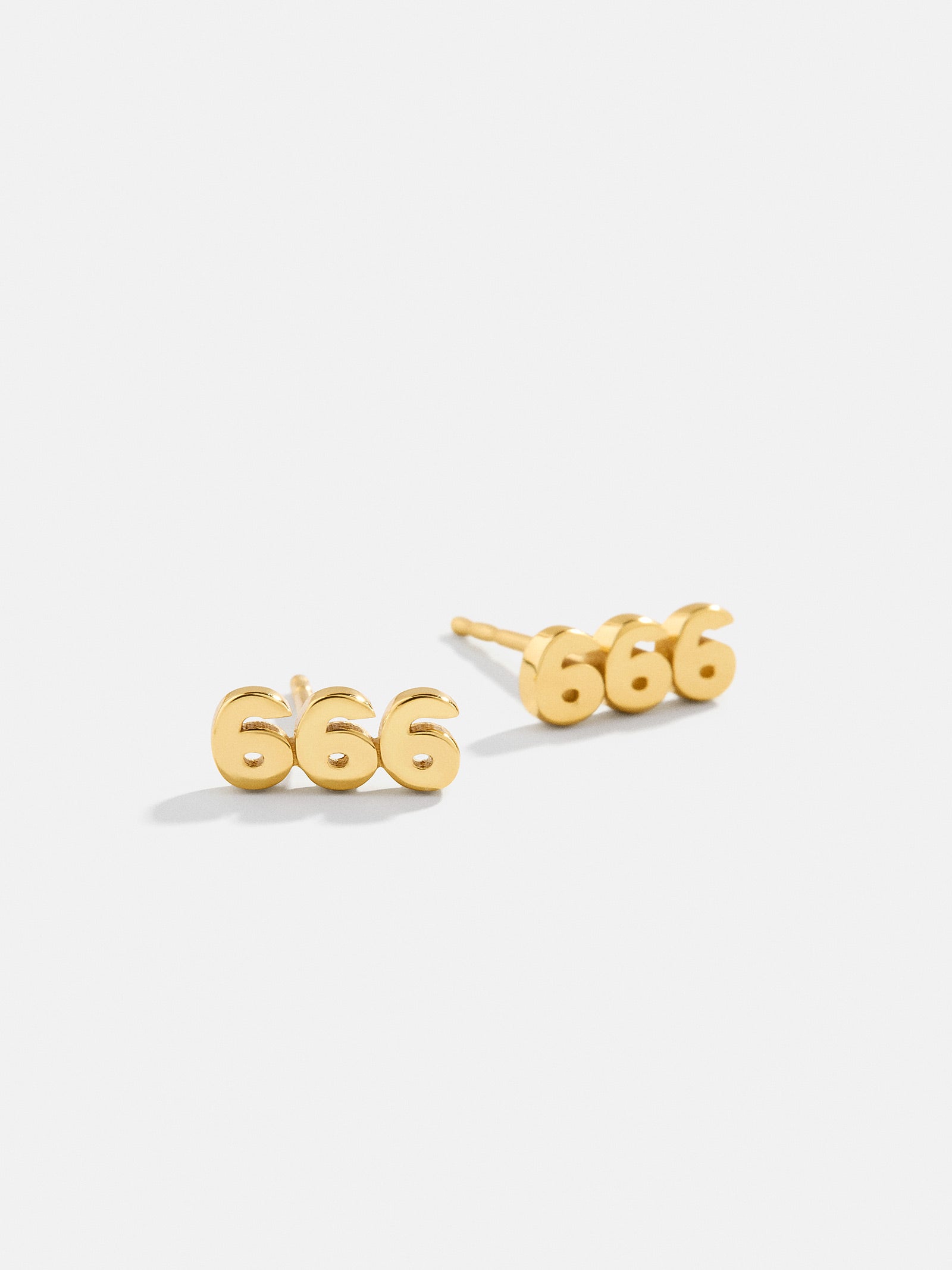 18K Gold Angel Number Earrings - Gold