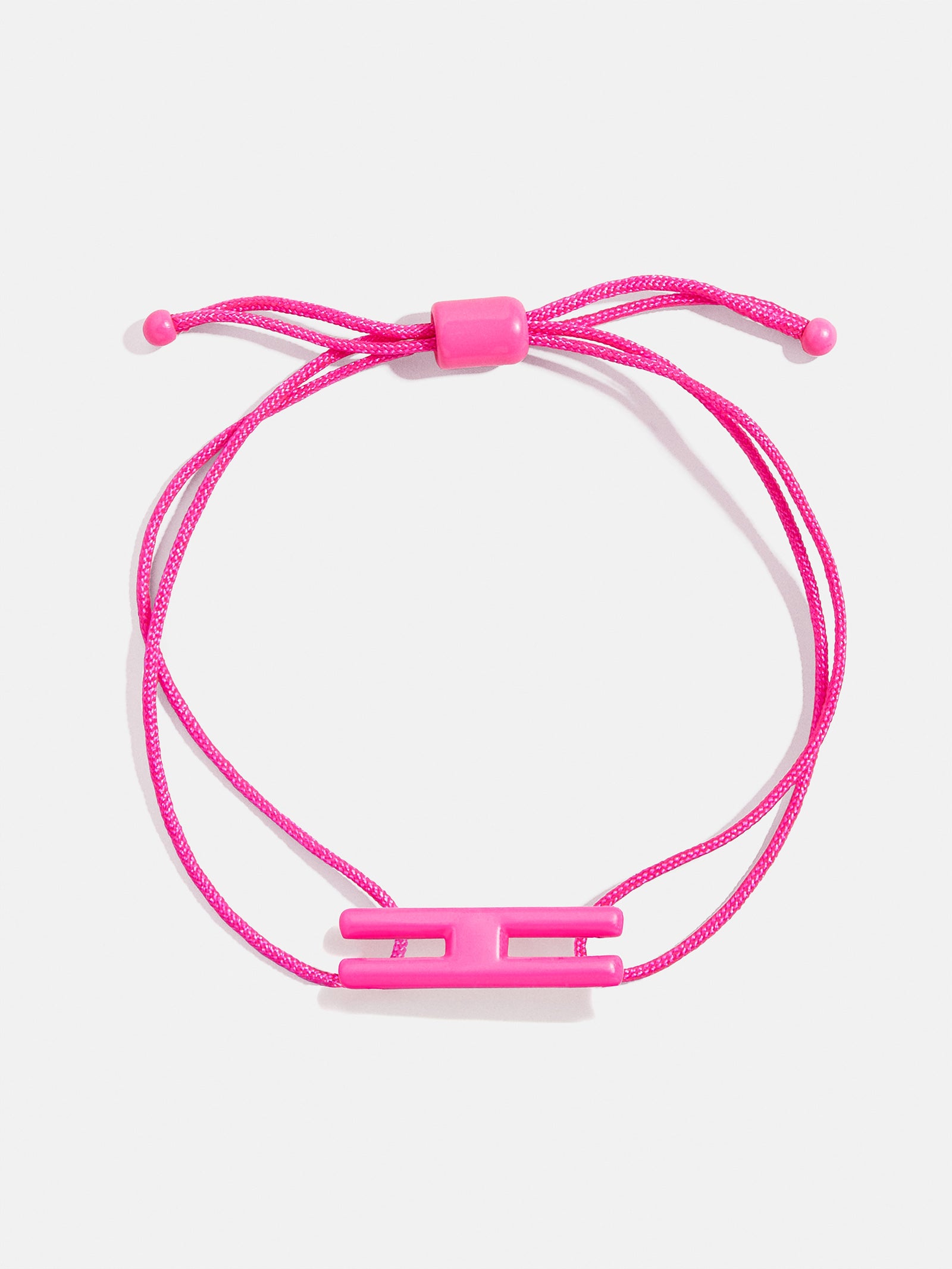 East West Initial Cord Bracelet - Hot Pink