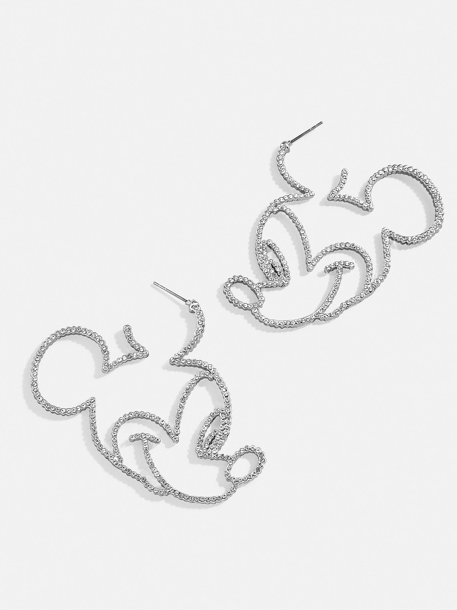 Disney Mickey Mouse Silver Outline Earrings - Mickey Mouse