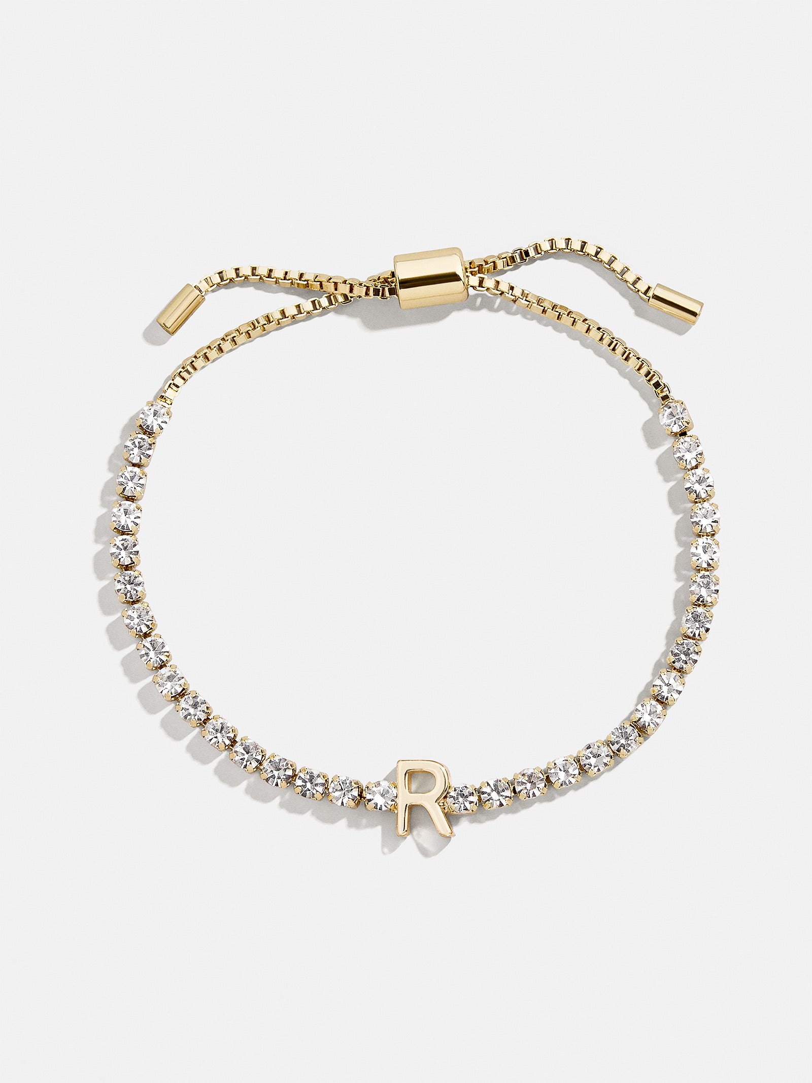 Lyanna Initial Tennis Bracelet - Gold/Pavé