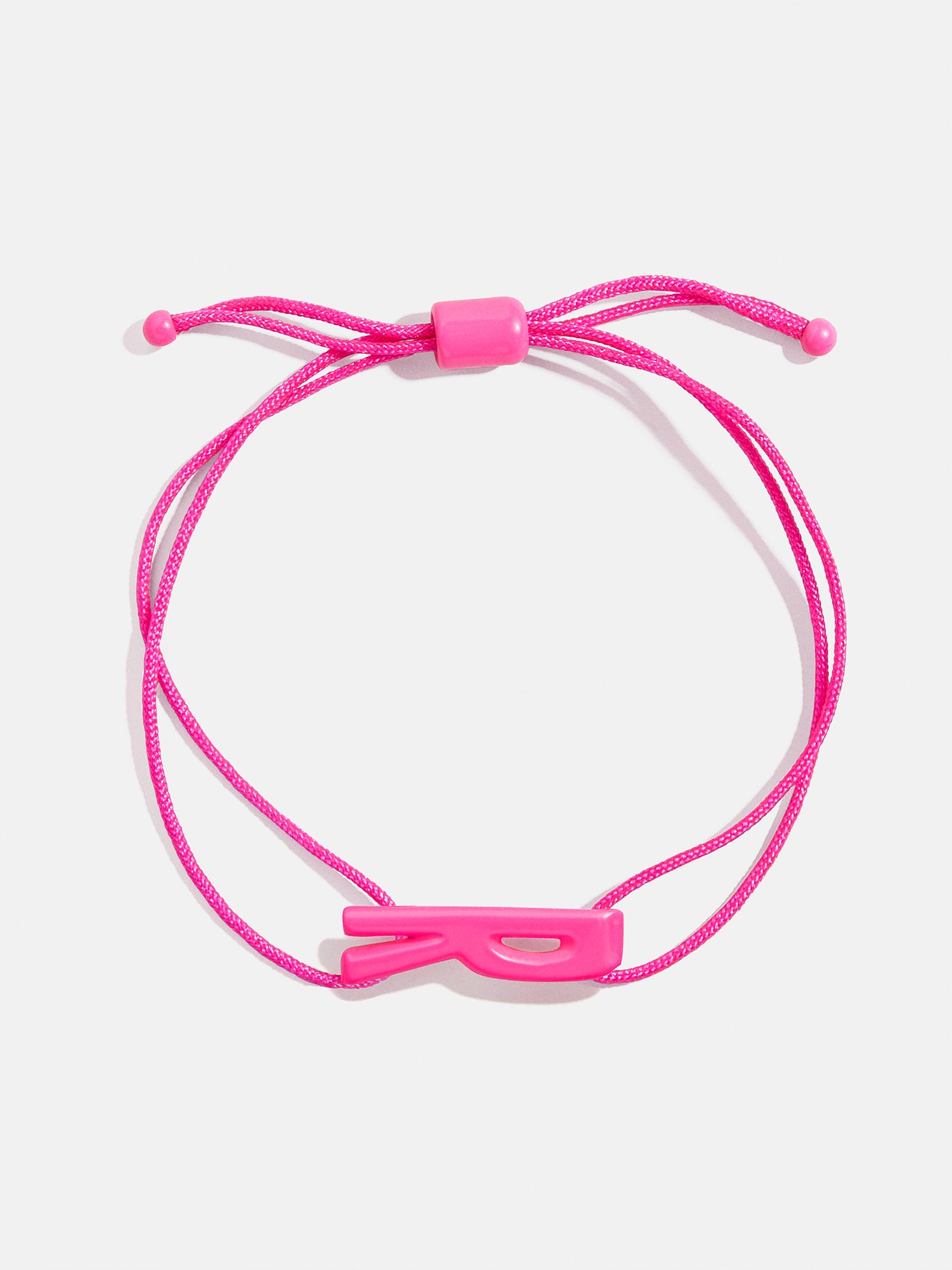 East West Initial Cord Bracelet - Hot Pink