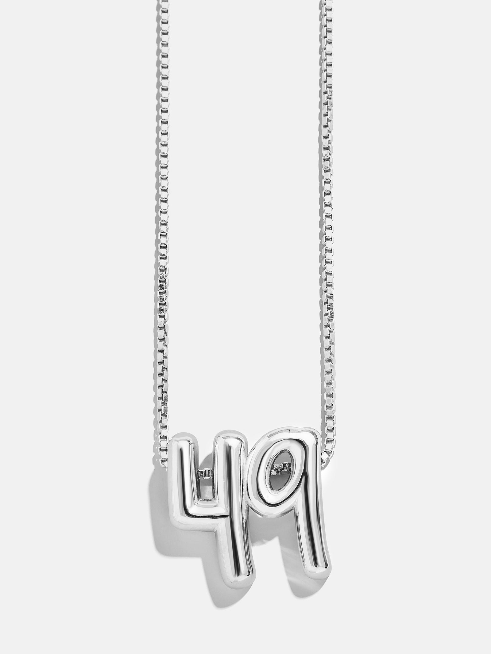 Lucky Number Bubble Necklace - Silver