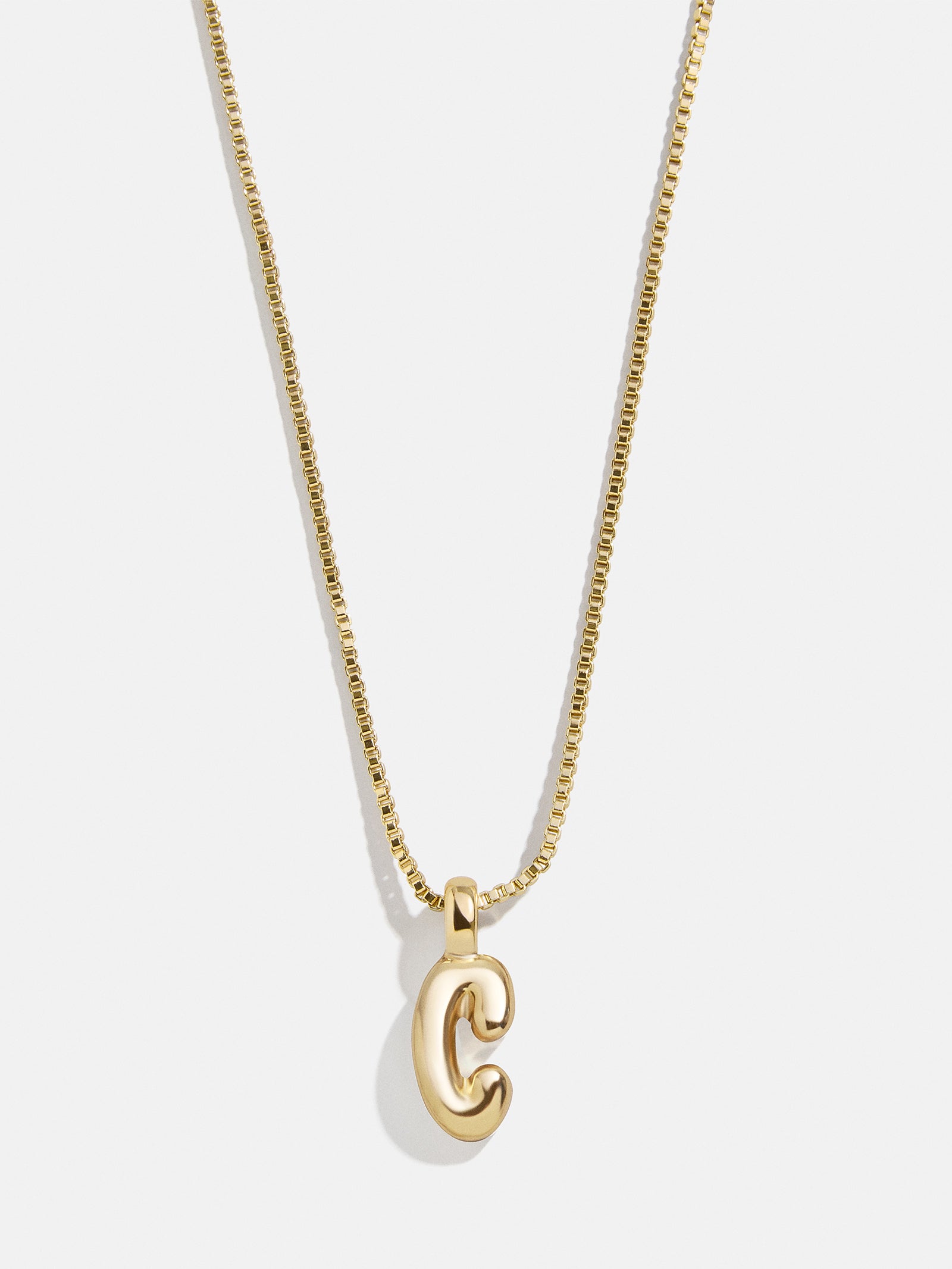 Gwen Mini Bubble Initial Necklace - Gold