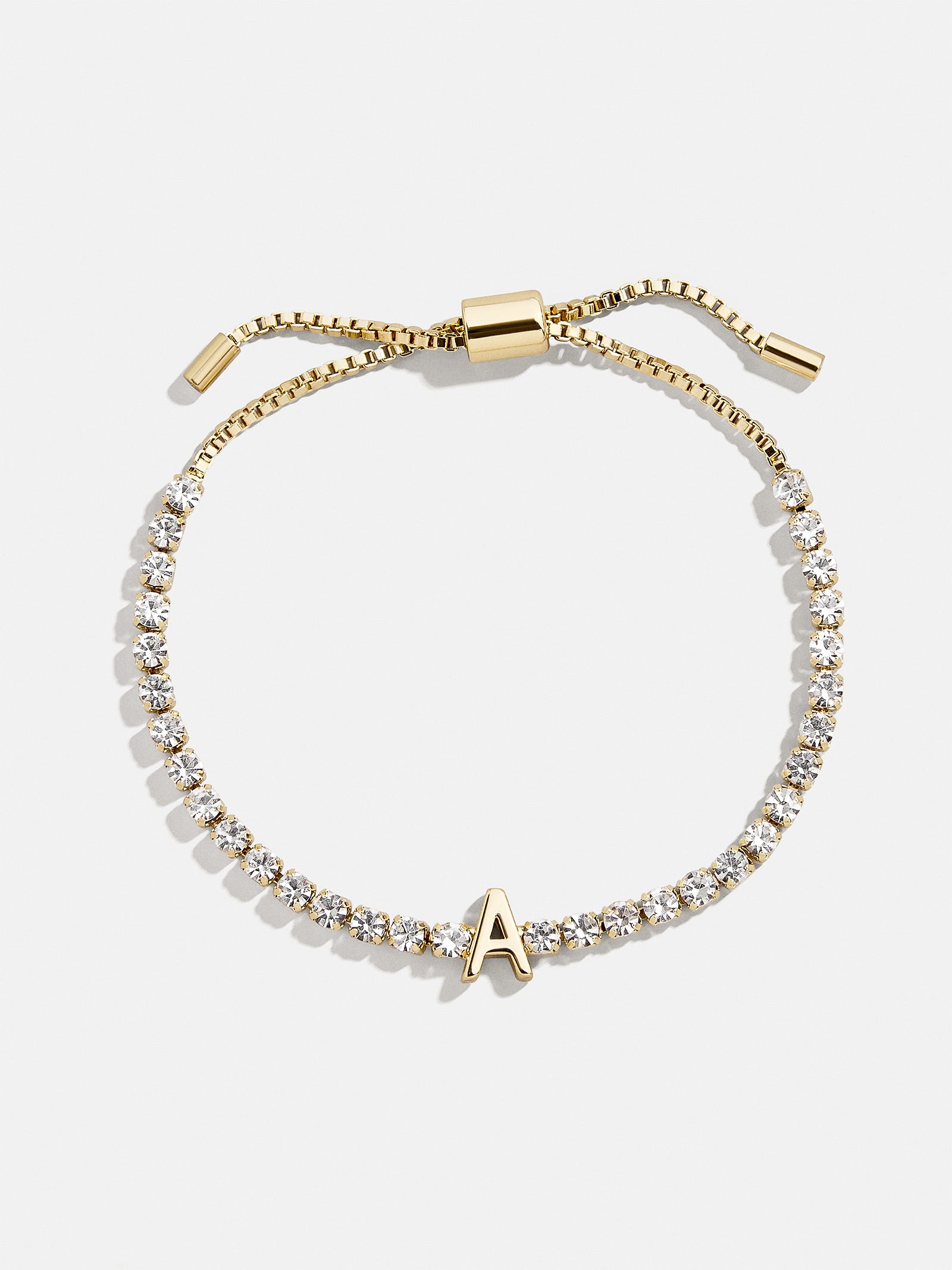 Lyanna Initial Tennis Bracelet - Gold/Pavé