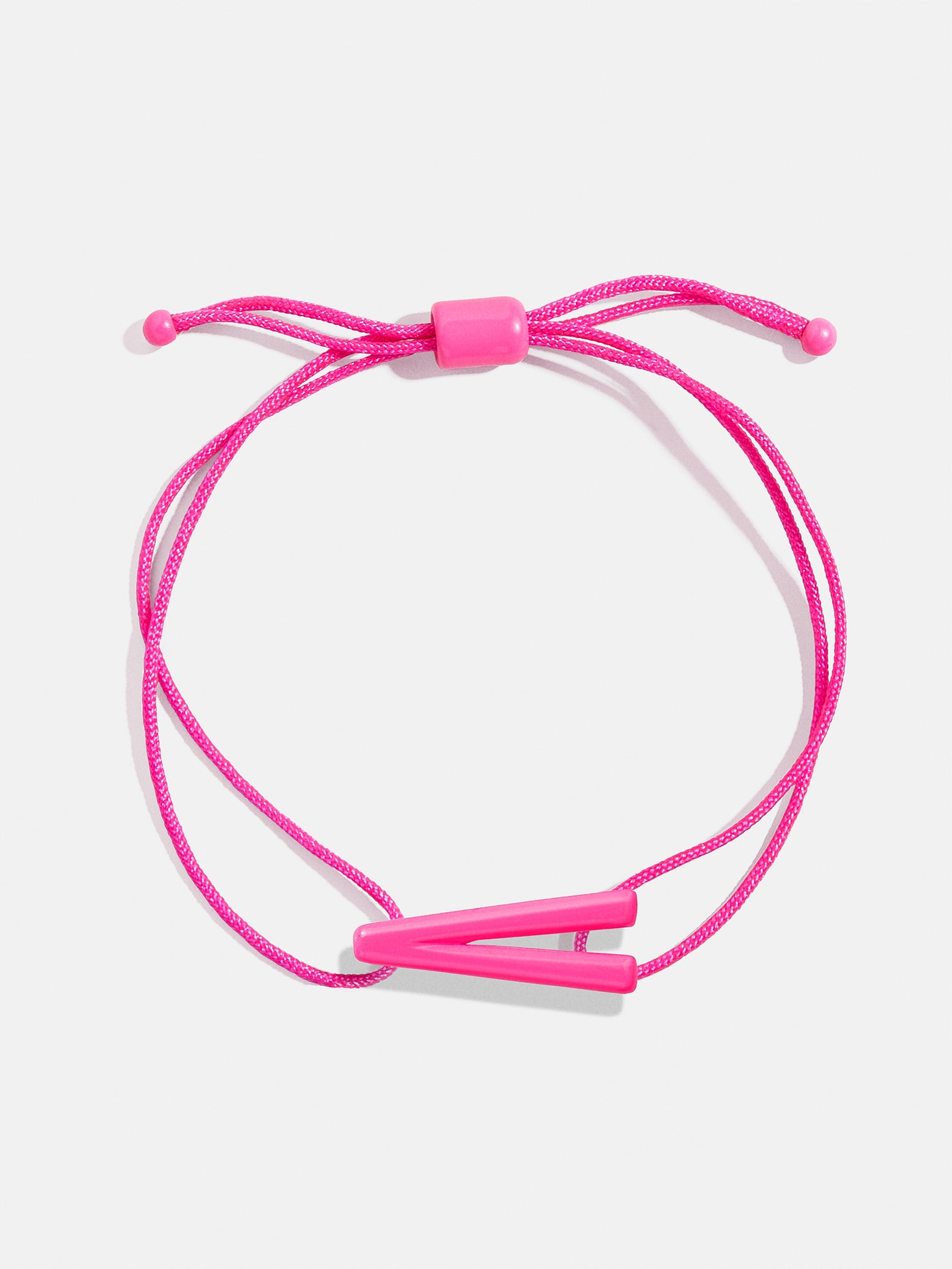 East West Initial Cord Bracelet - Hot Pink