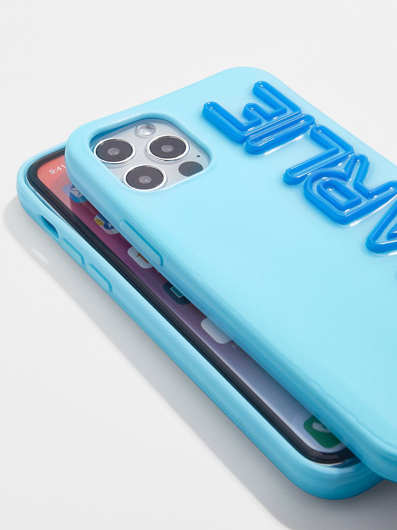 Fine Line Custom iPhone Case - Light Blue/Cobalt