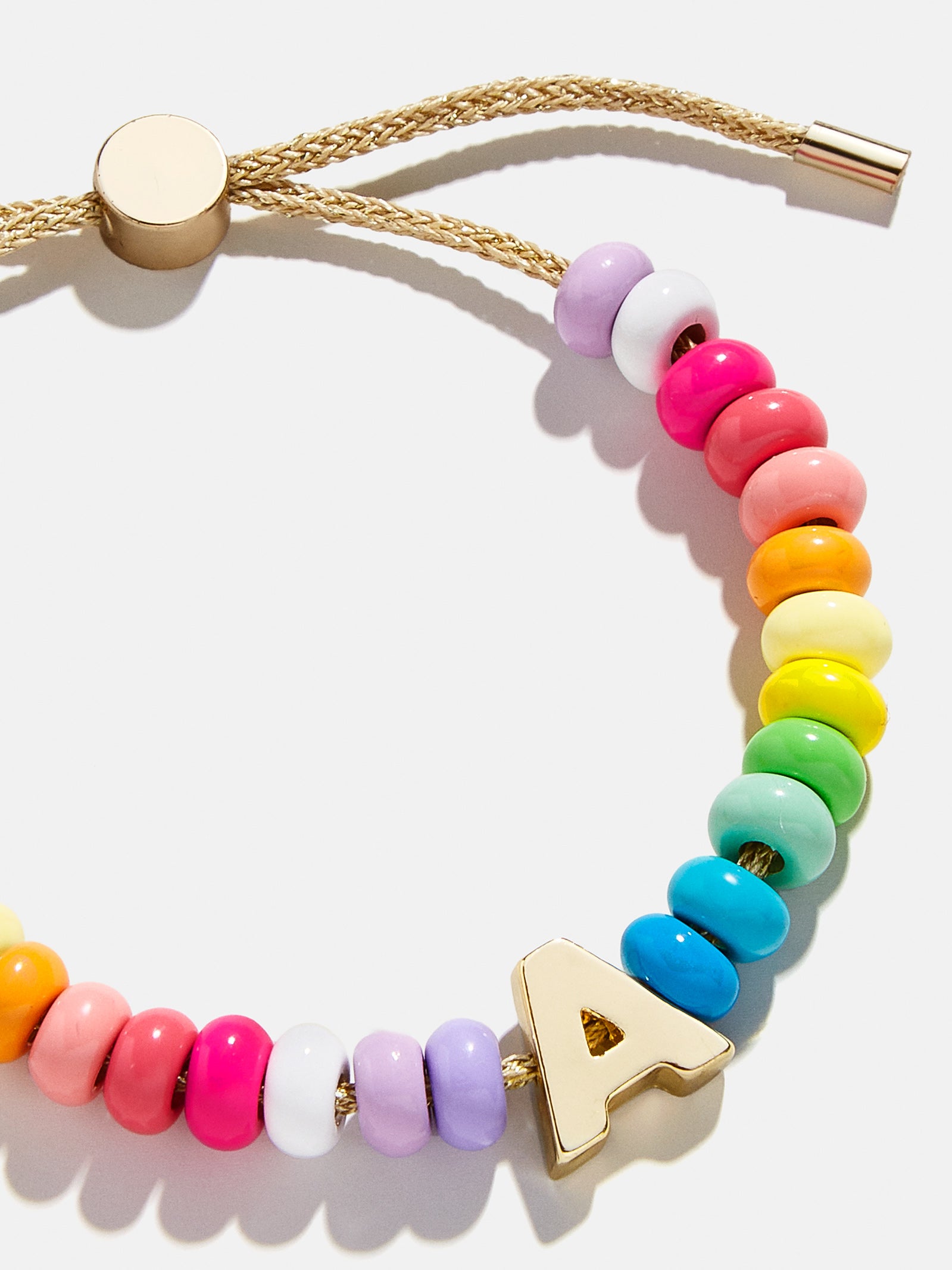 Initial Beaded Slider Bracelet - Multi