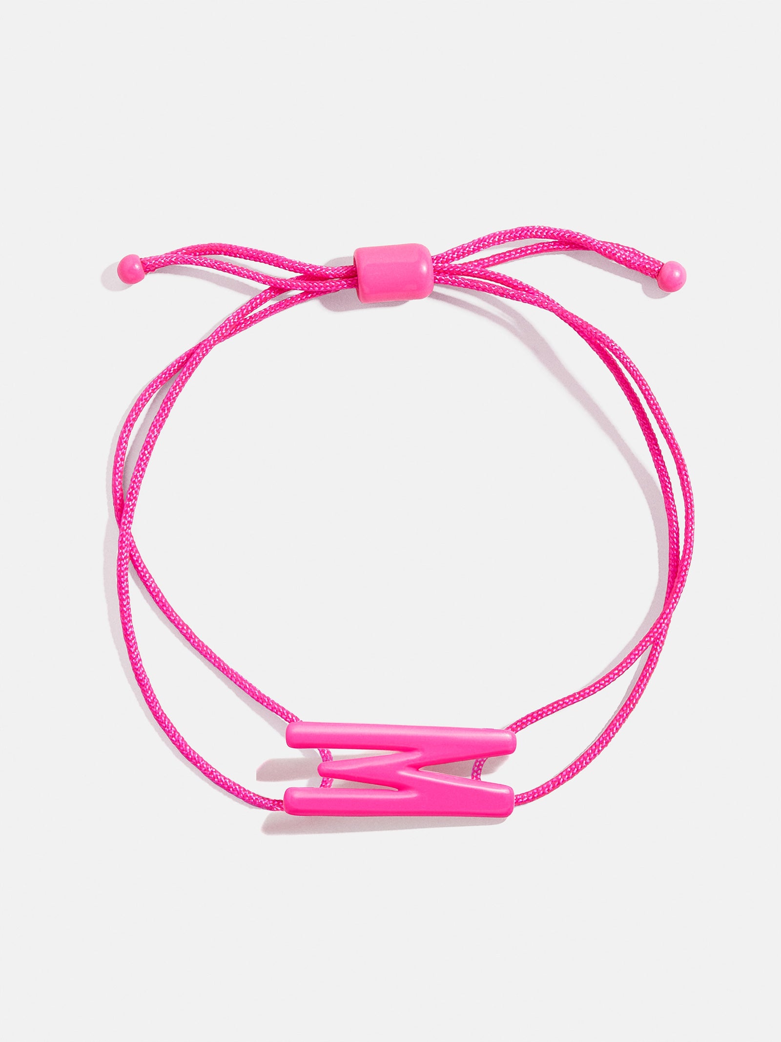 East West Initial Cord Bracelet - Hot Pink