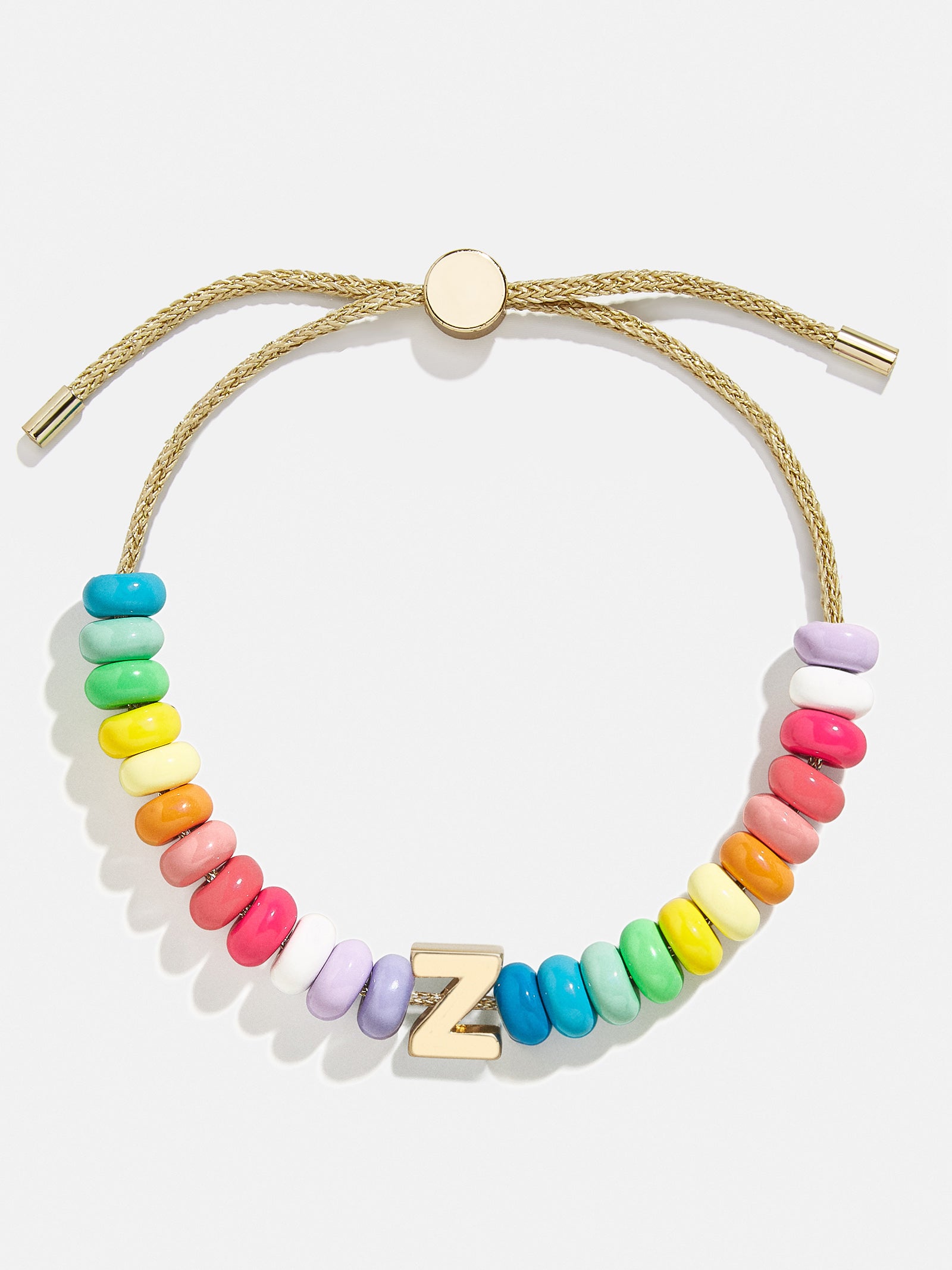 Initial Beaded Slider Bracelet - Multi