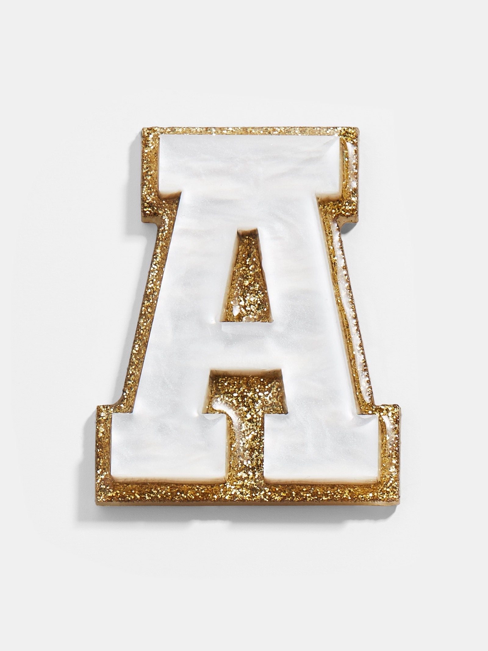 Varsity Initial Sticker - White/Gold