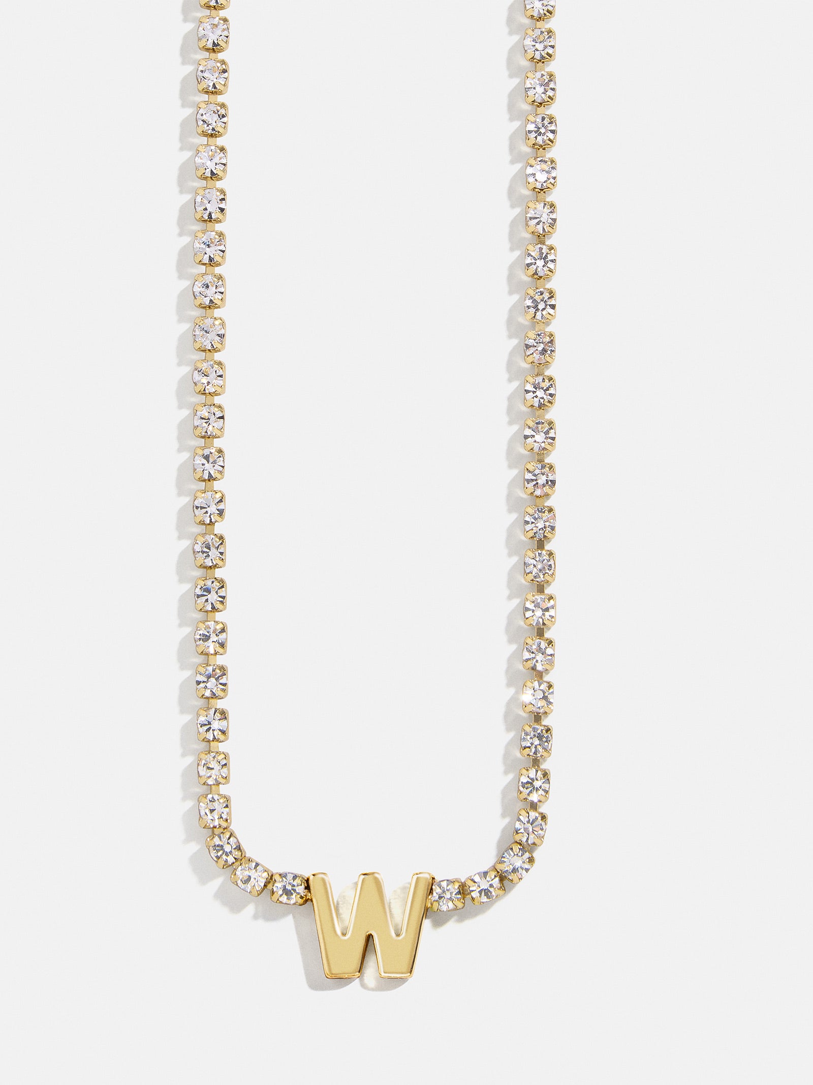 Ruth Initial Tennis Necklace - Gold/Pavé