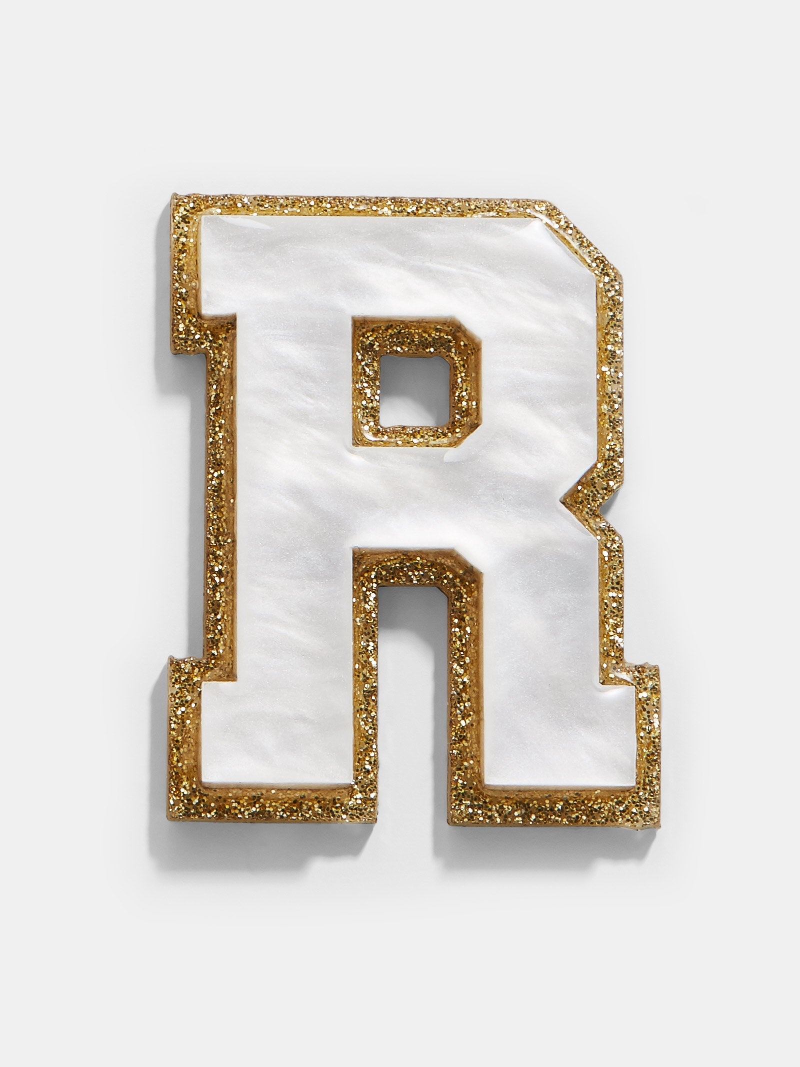 Varsity Initial Sticker - White/Gold