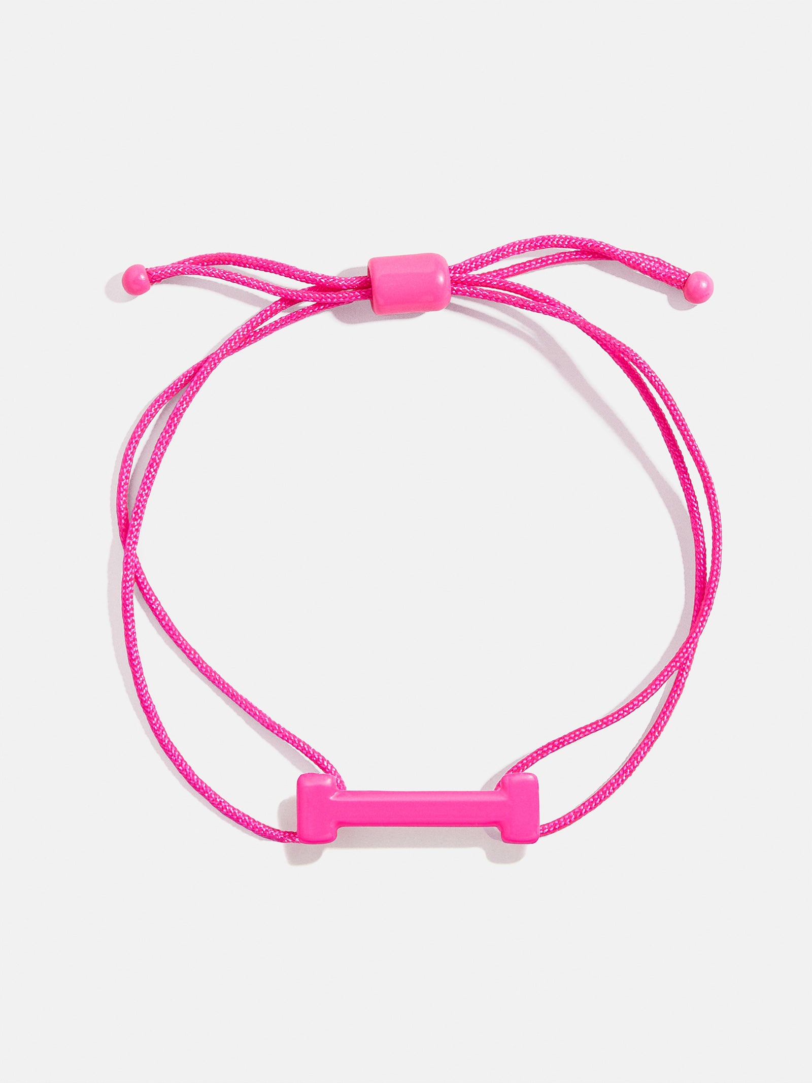 East West Initial Cord Bracelet - Hot Pink