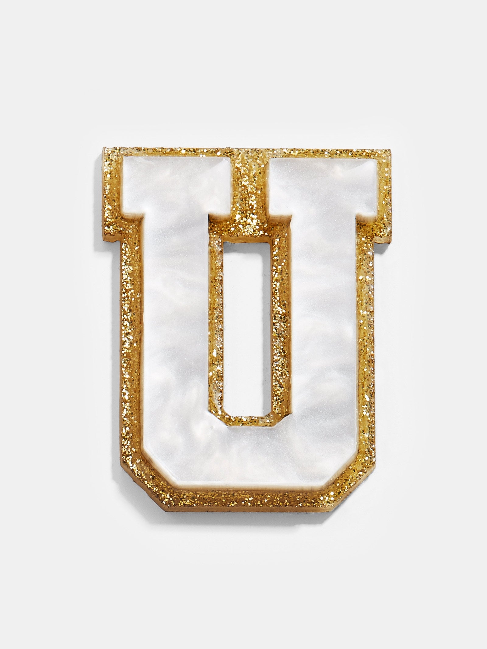 Varsity Initial Sticker - White/Gold