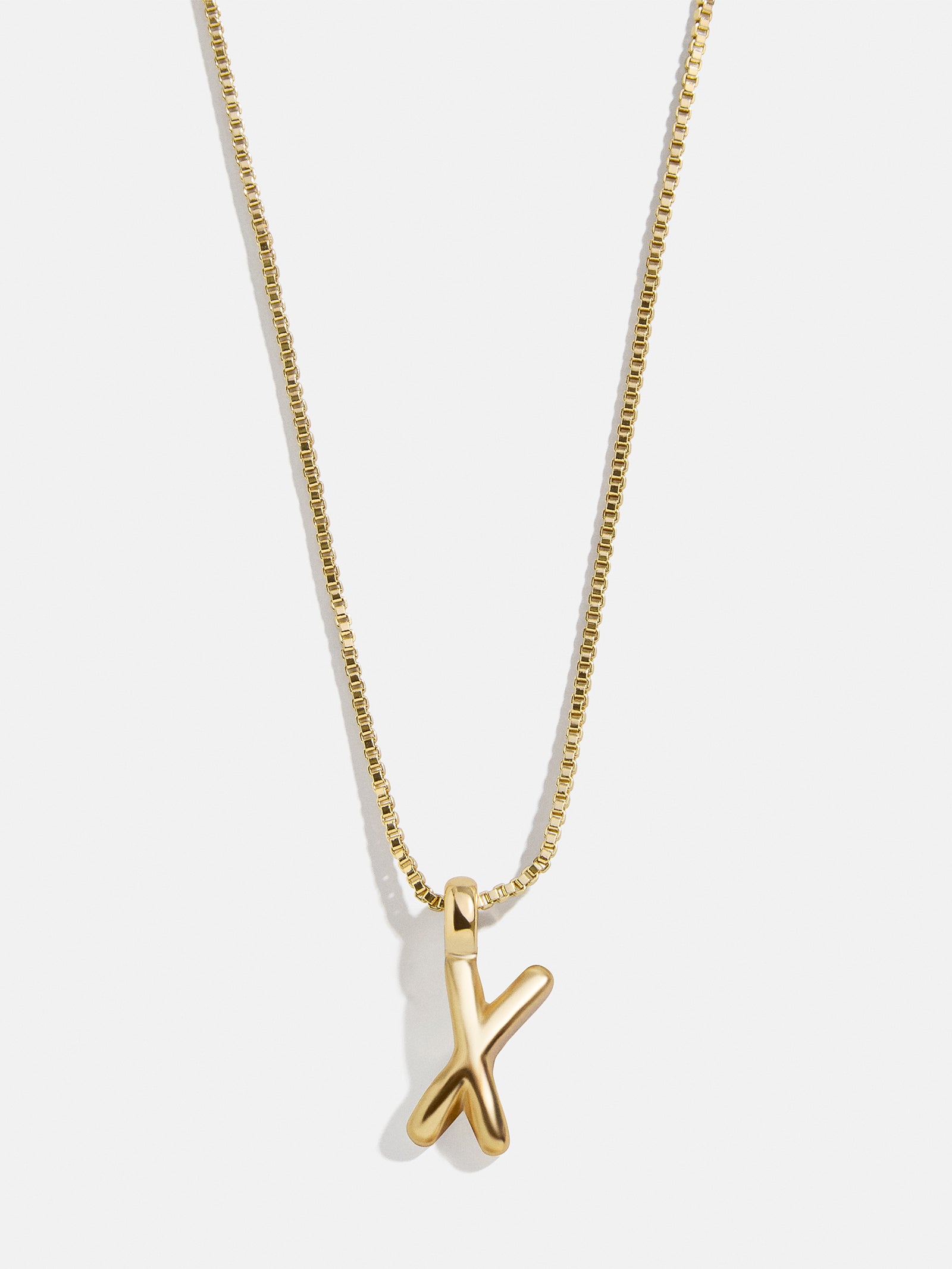 Gwen Mini Bubble Initial Necklace - Gold