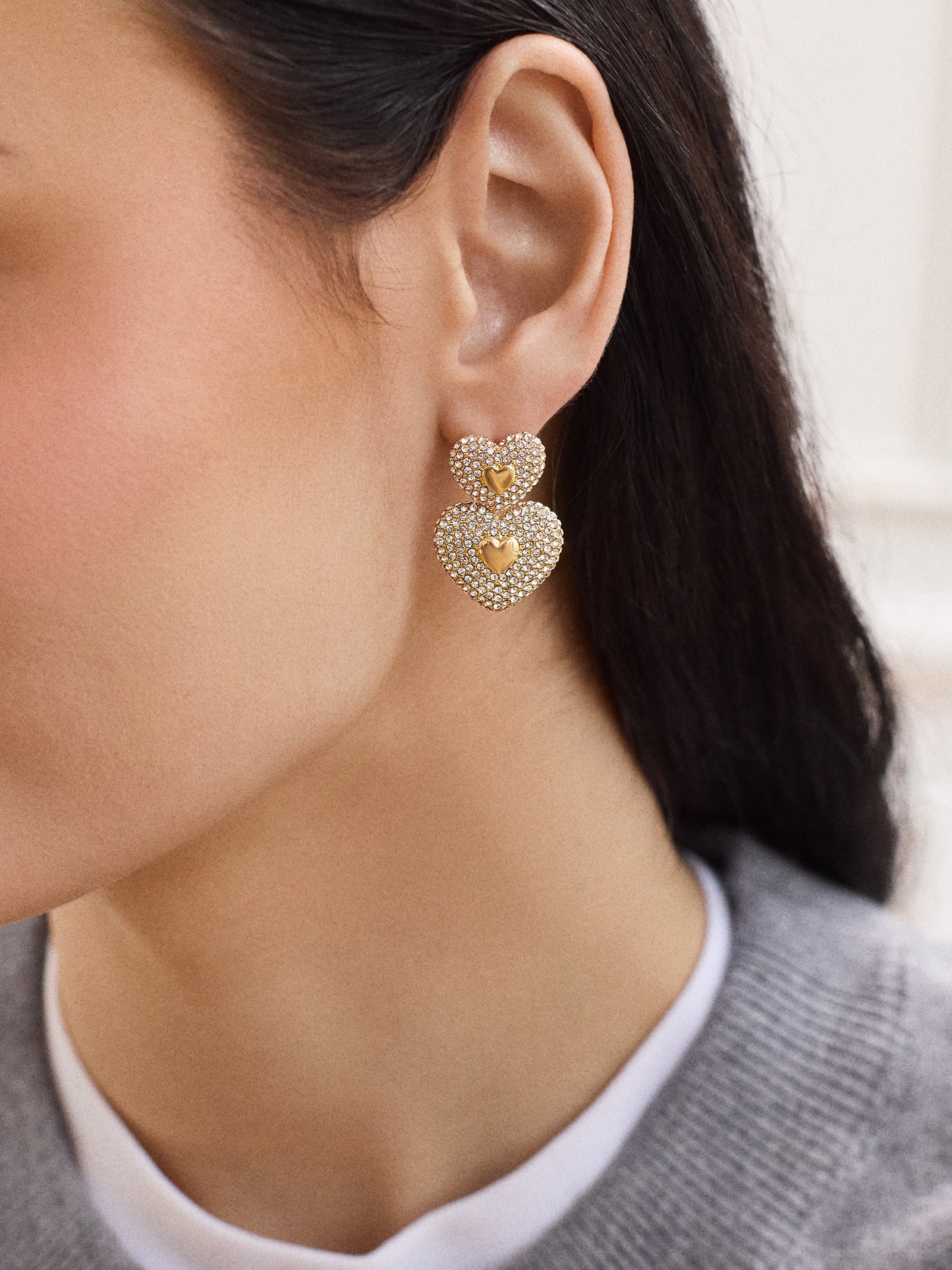 Haven Earrings - Pavé/Gold