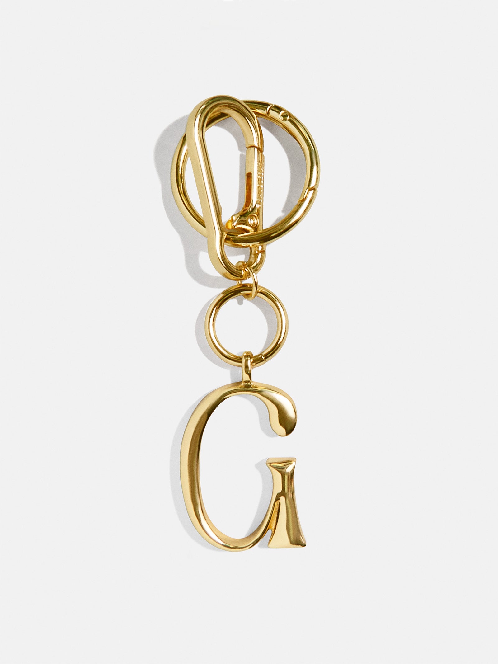 Initial Enamel Bag Charm - Gold