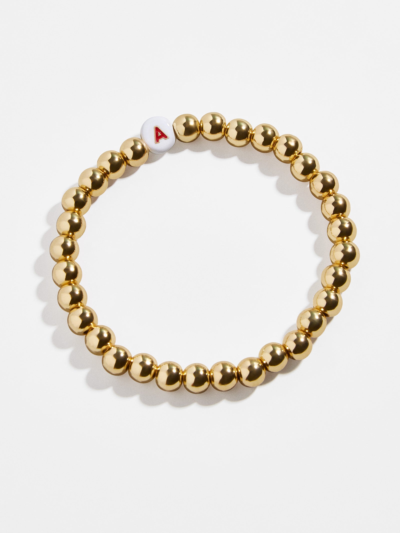 Initial Pisa Beaded Bracelet - White