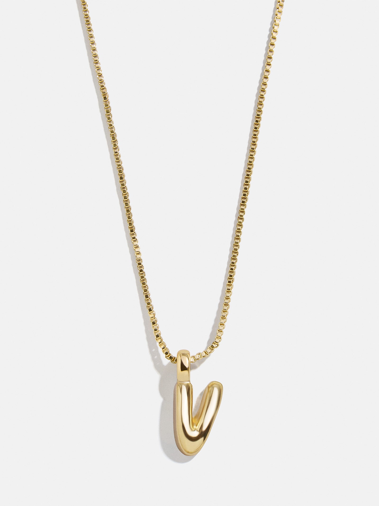 Gwen Mini Bubble Initial Necklace - Gold