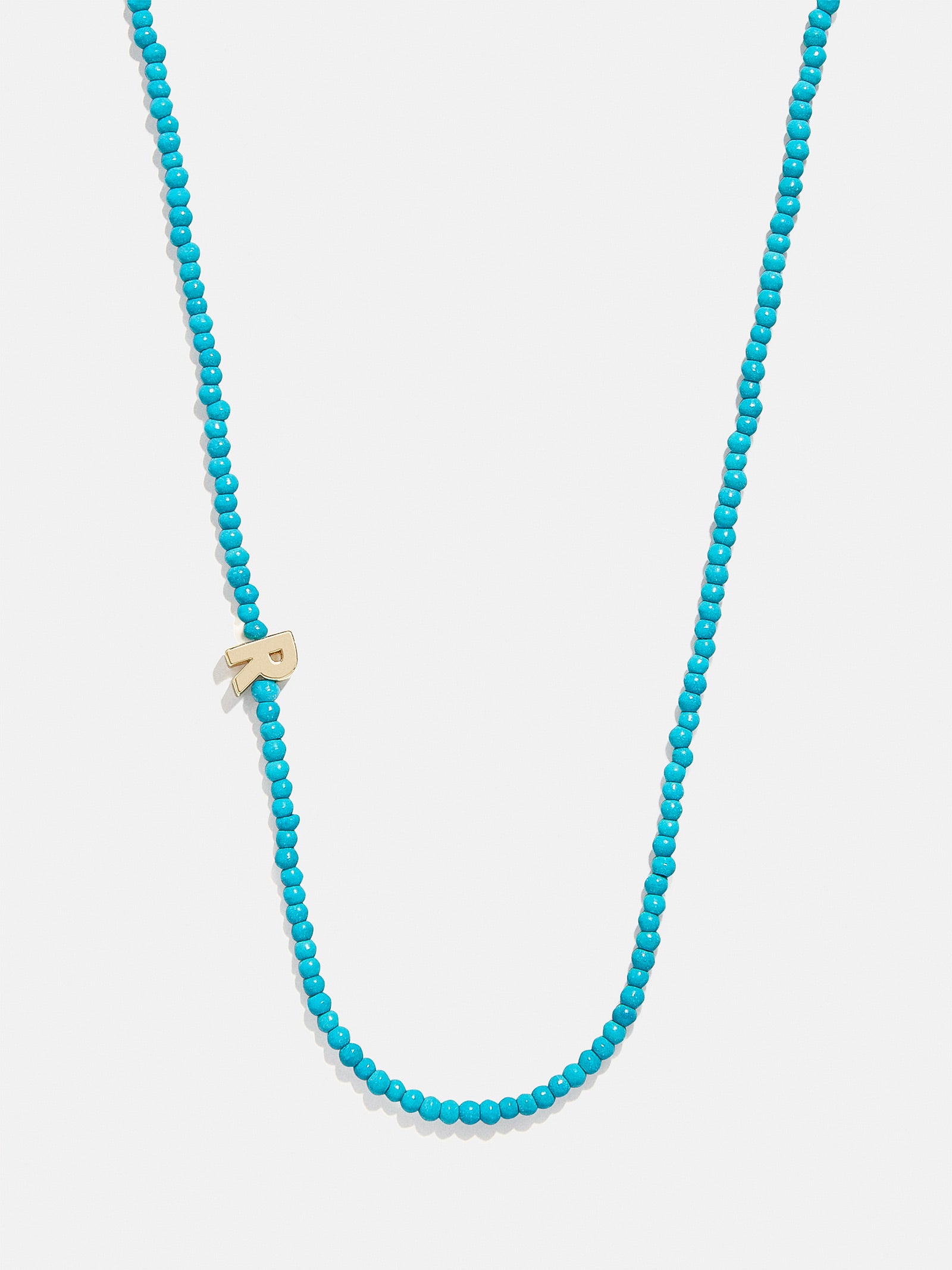 Turquoise Semi-Precious Initial Necklace - Turquoise