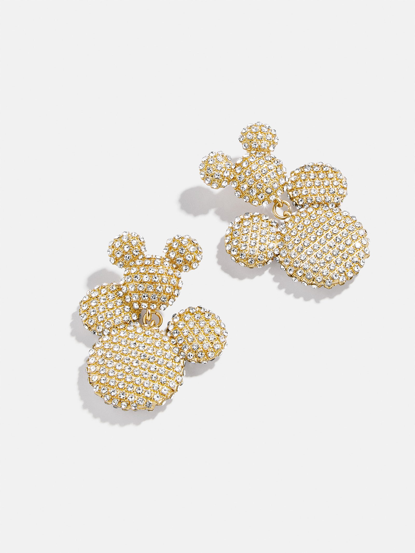 Disney Mickey Mouse Pavé Statement Earrings - Gold/Pavé