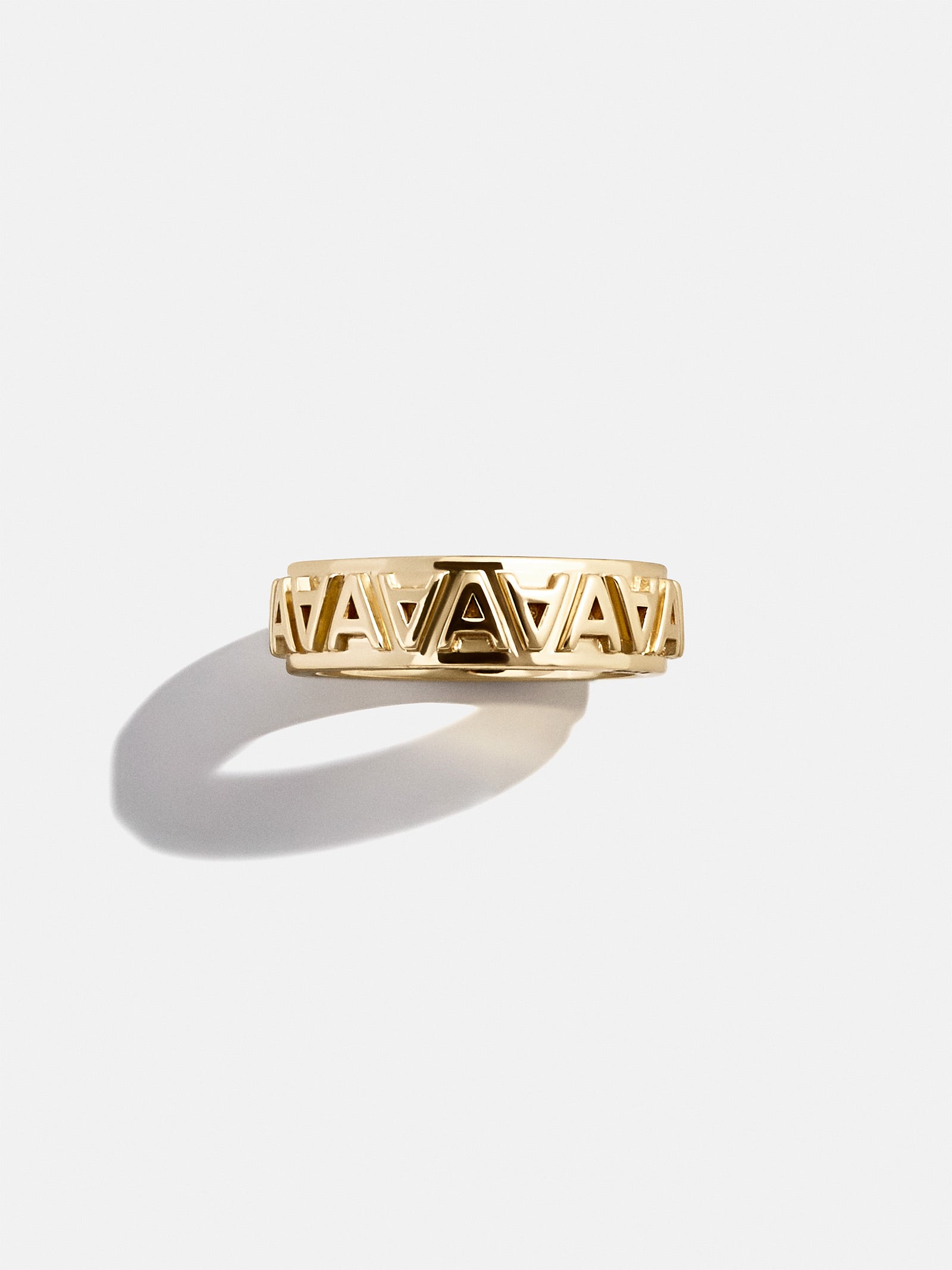 On Repeat Initial Ring - Gold