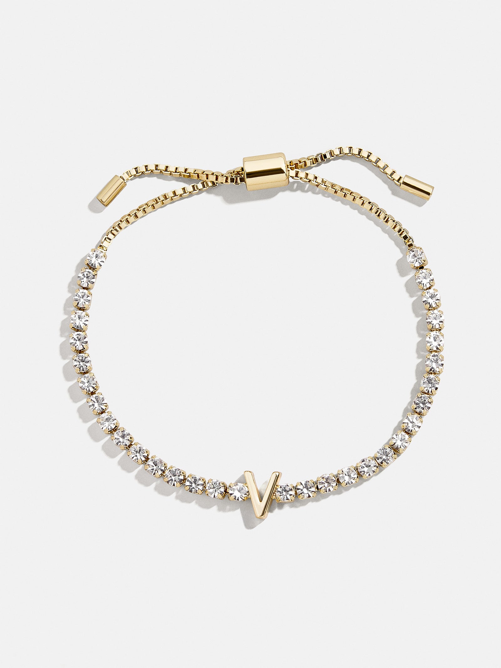 Lyanna Initial Tennis Bracelet - Gold/Pavé