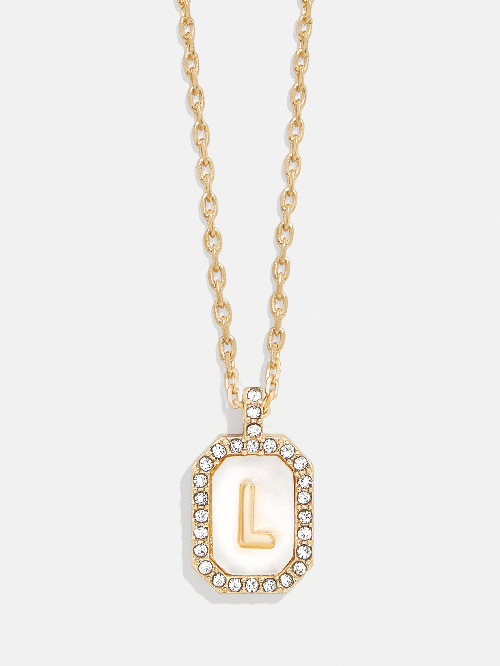 Gold & Mother of Pearl Initial Necklace - Mother Of Pearl