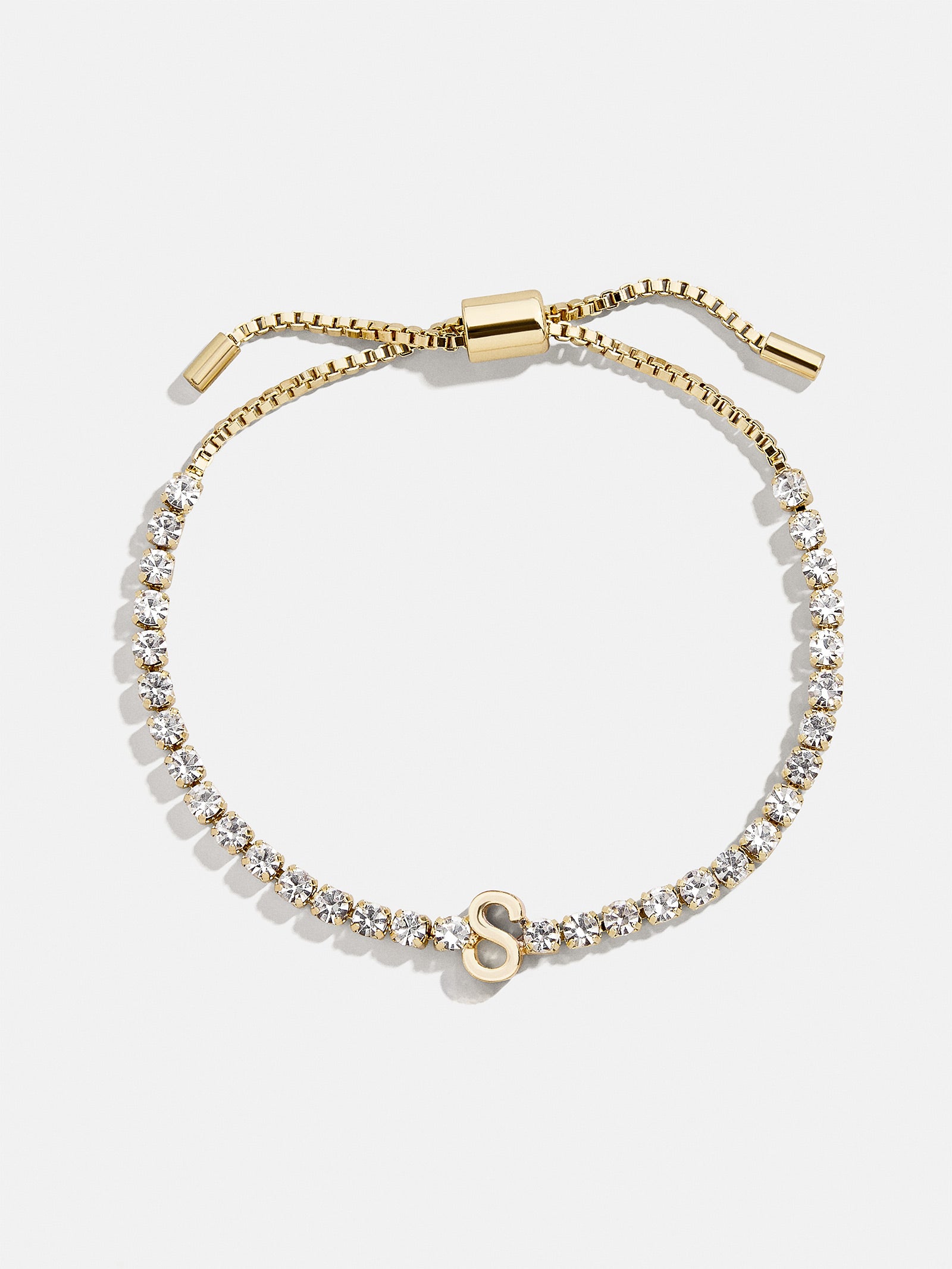 Lyanna Initial Tennis Bracelet - Gold/Pavé