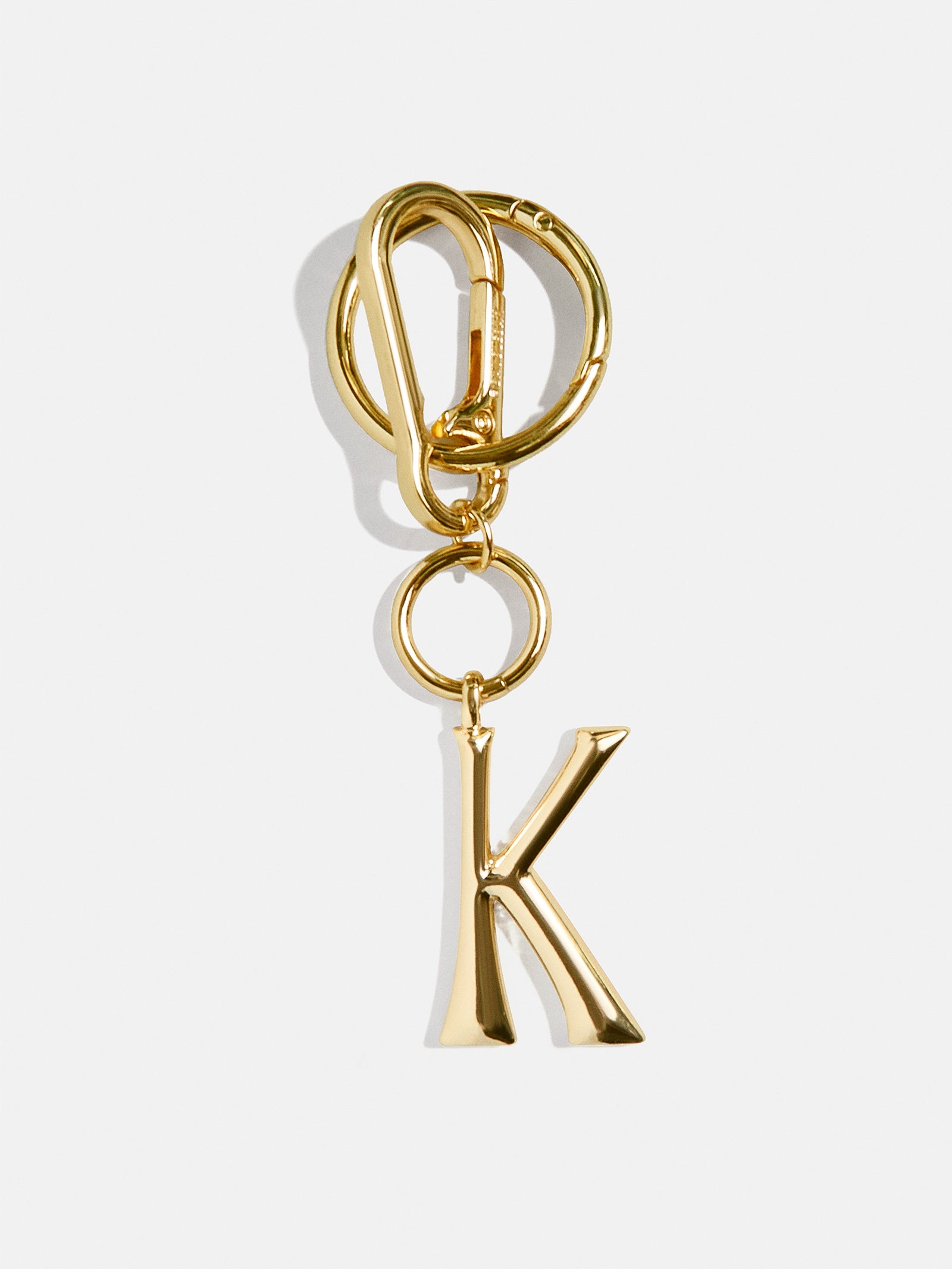 Initial Enamel Bag Charm - Gold