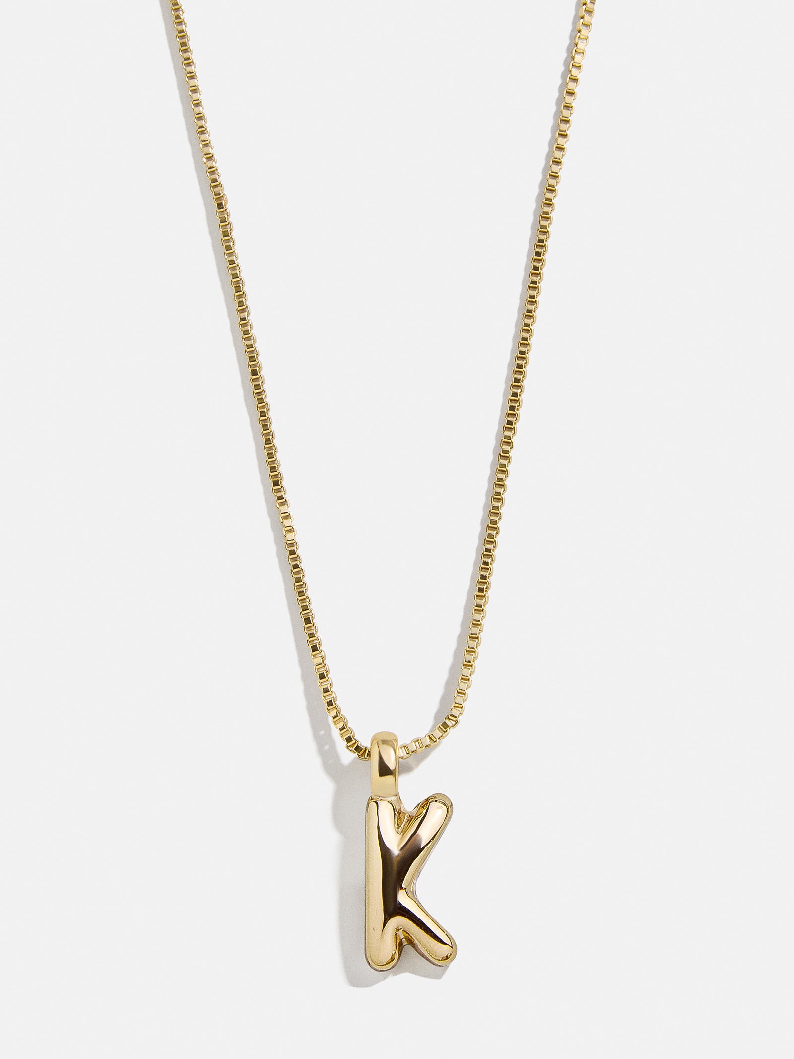 Gwen Mini Bubble Initial Necklace - Gold