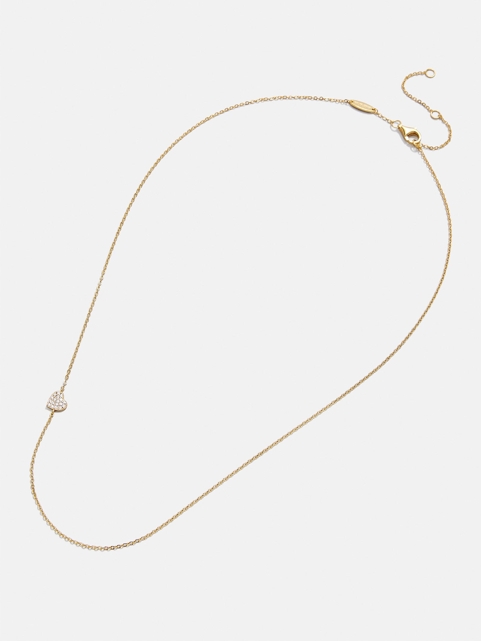 18K Gold Asymmetrical Heart Necklace - Heart