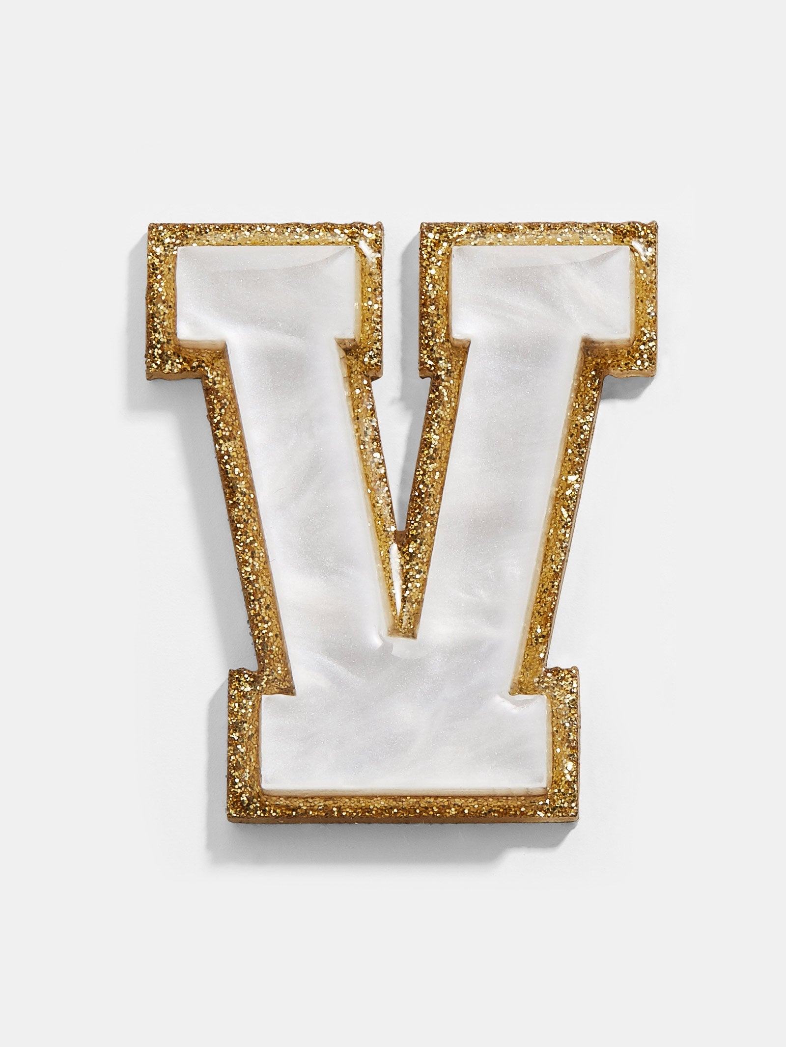 Varsity Initial Sticker - White/Gold