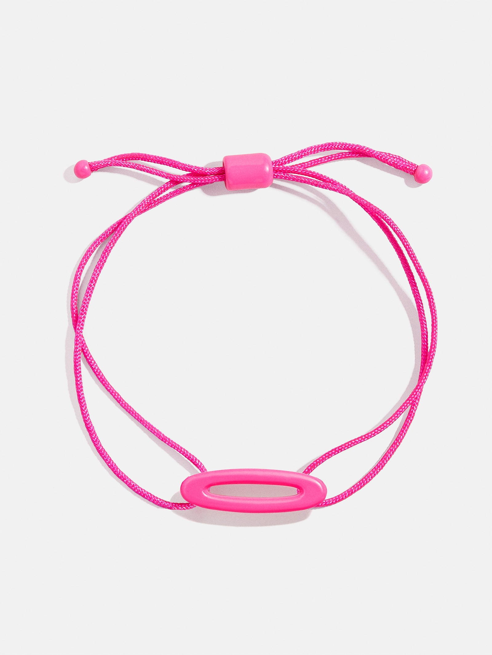 East West Initial Cord Bracelet - Hot Pink