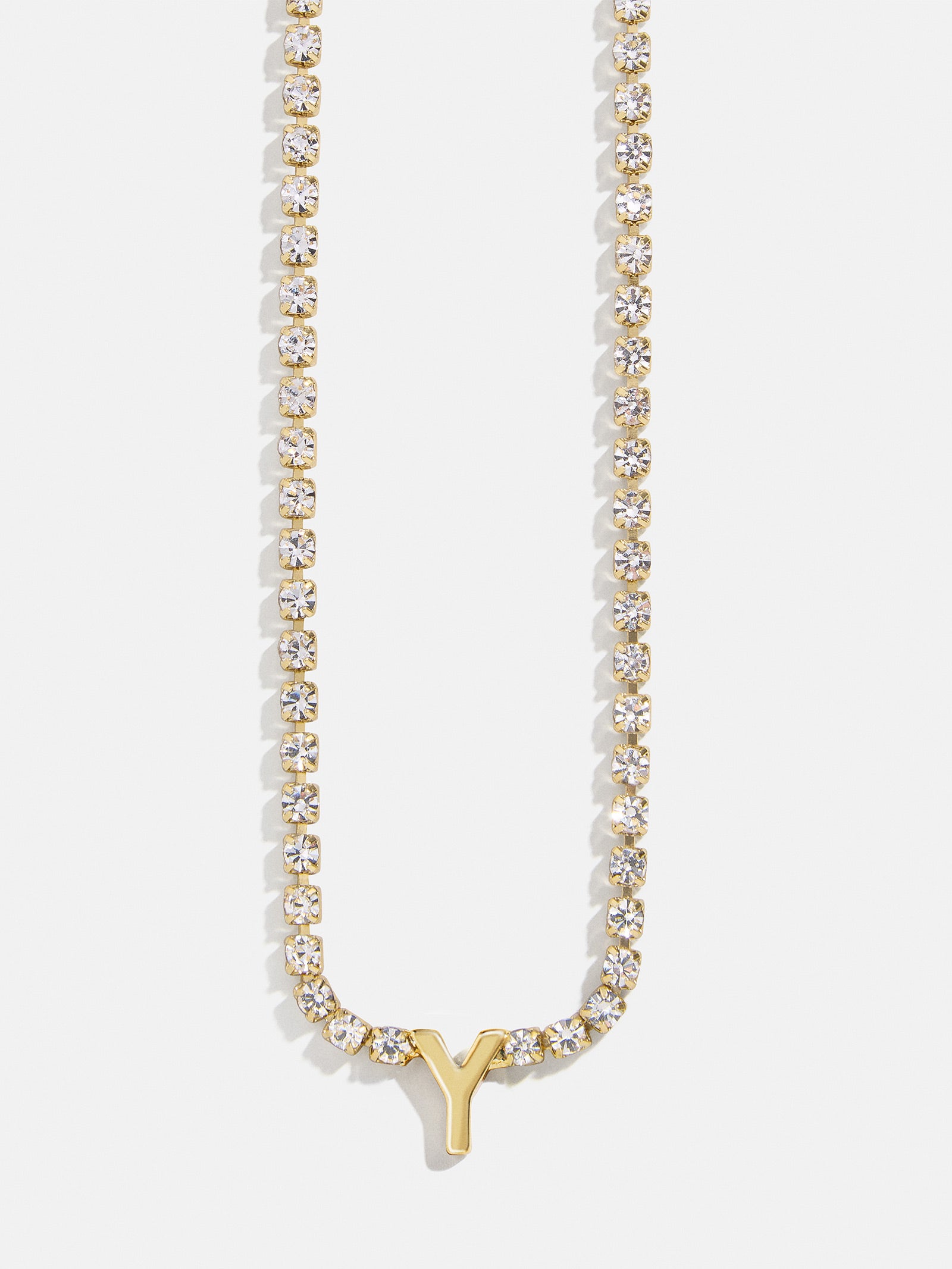 Ruth Initial Tennis Necklace - Gold/Pavé