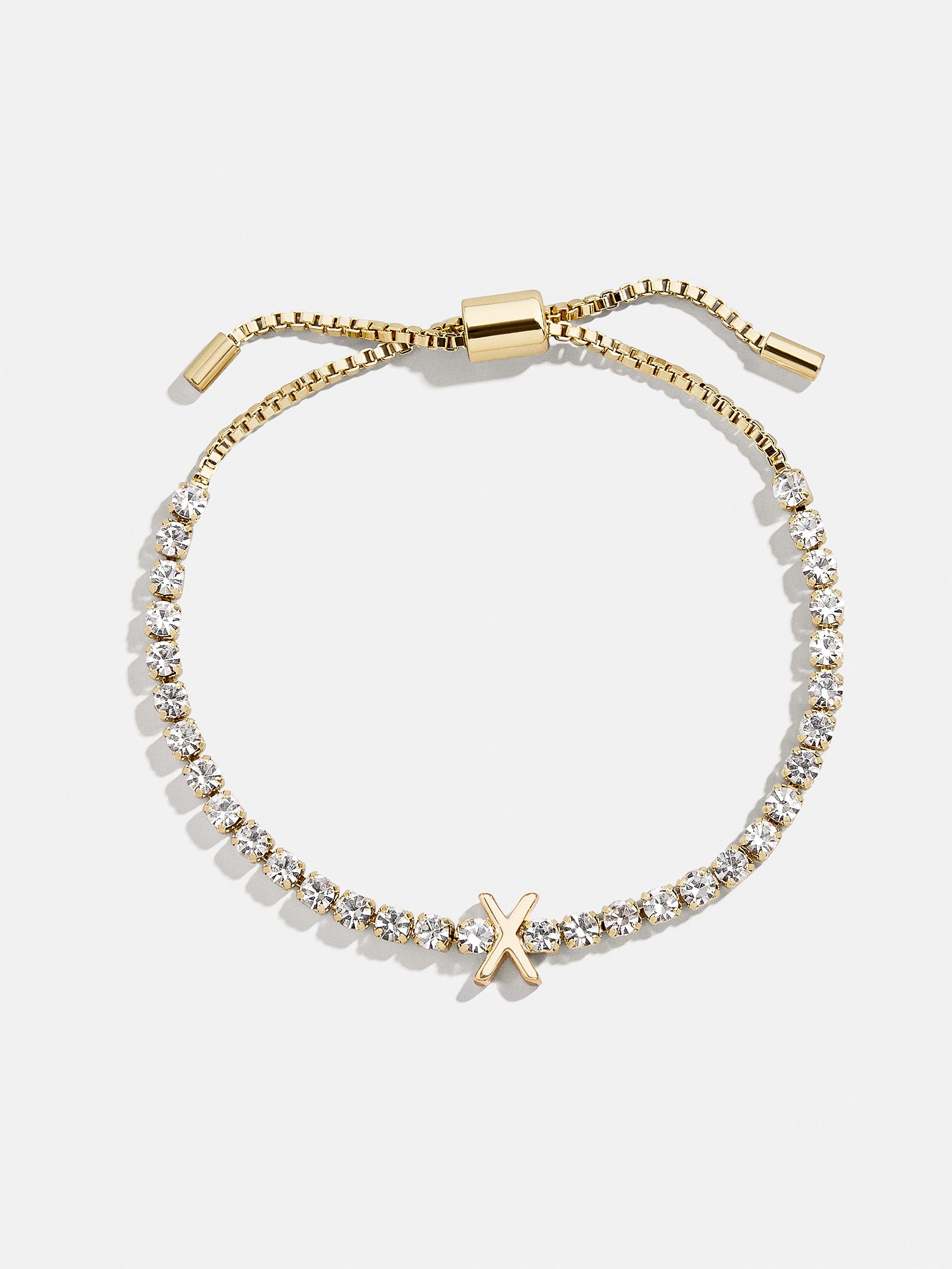 Lyanna Initial Tennis Bracelet - Gold/Pavé