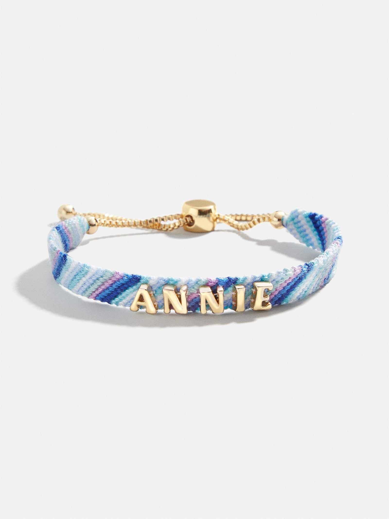 Custom Woven Friendship Bracelet - Blue Ombre Stripe