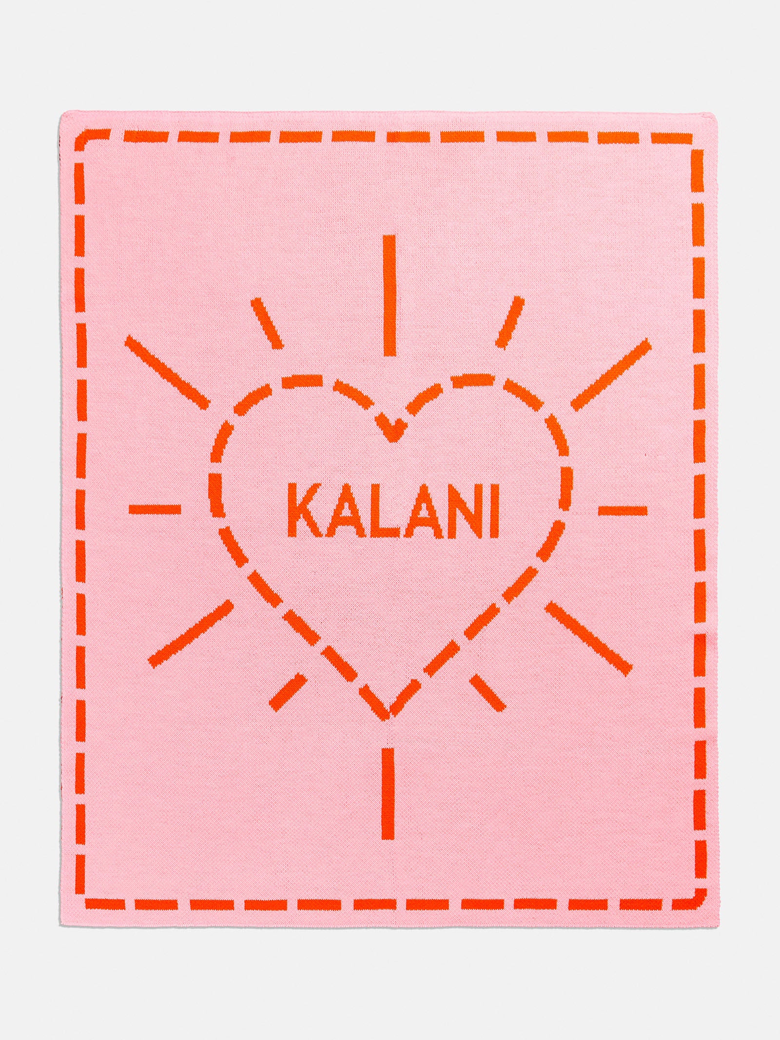 Wild At Heart Kids' Custom Blanket - Pink/Orange