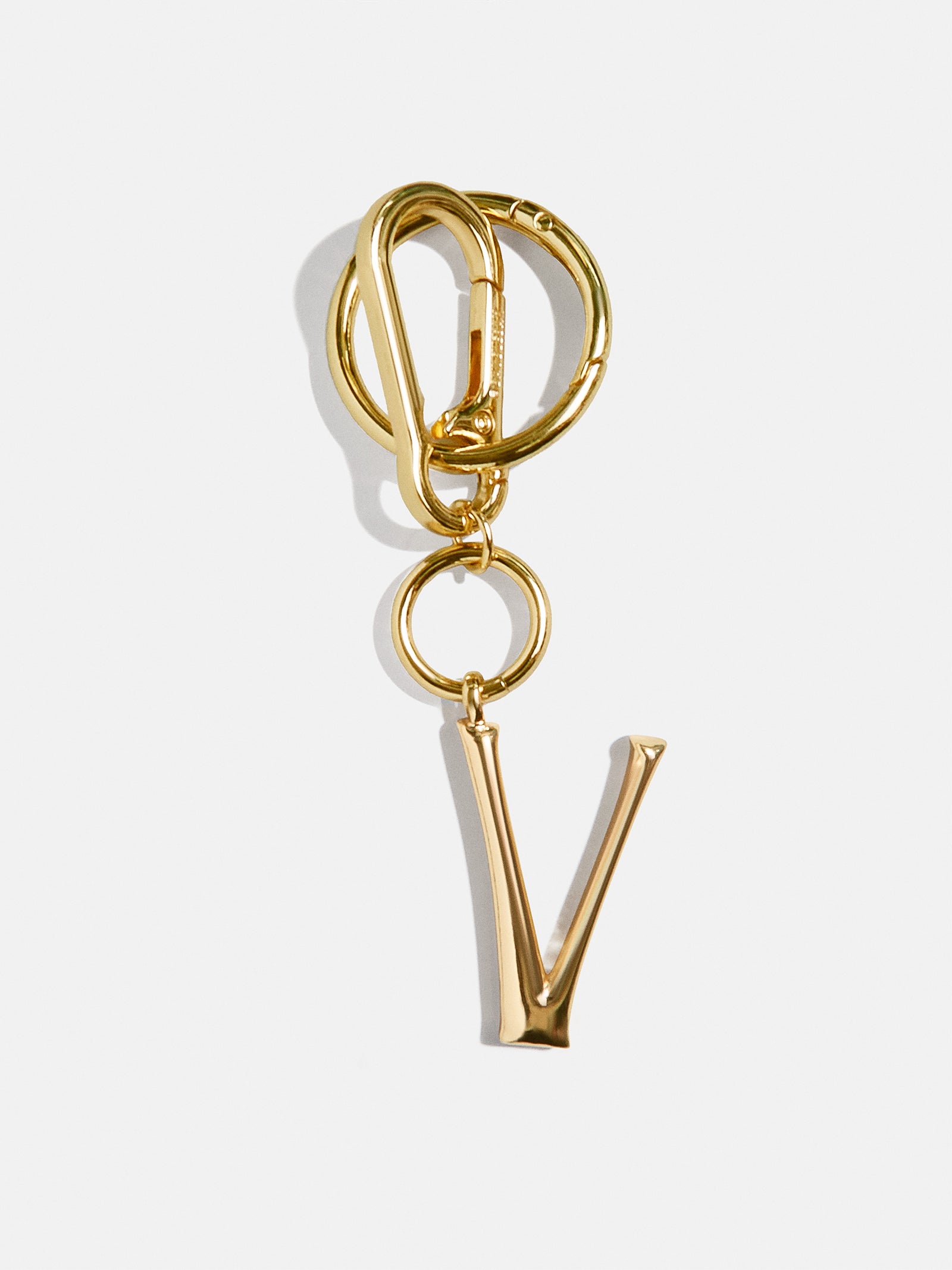 Initial Enamel Bag Charm - Gold