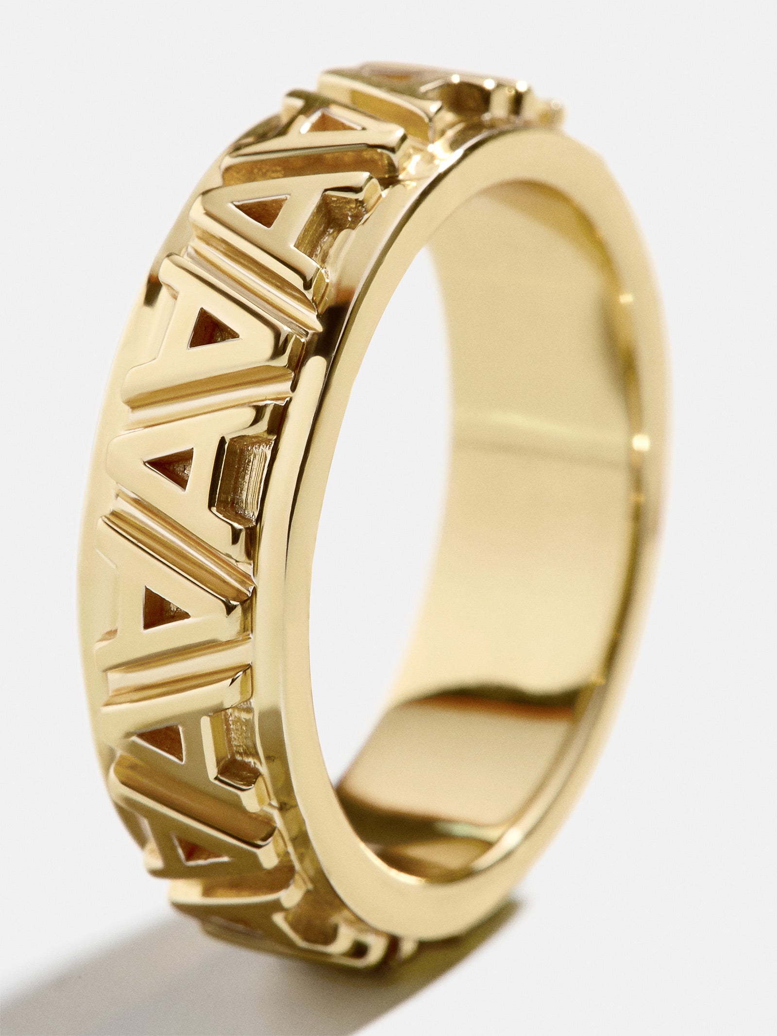 On Repeat Initial Ring - Gold