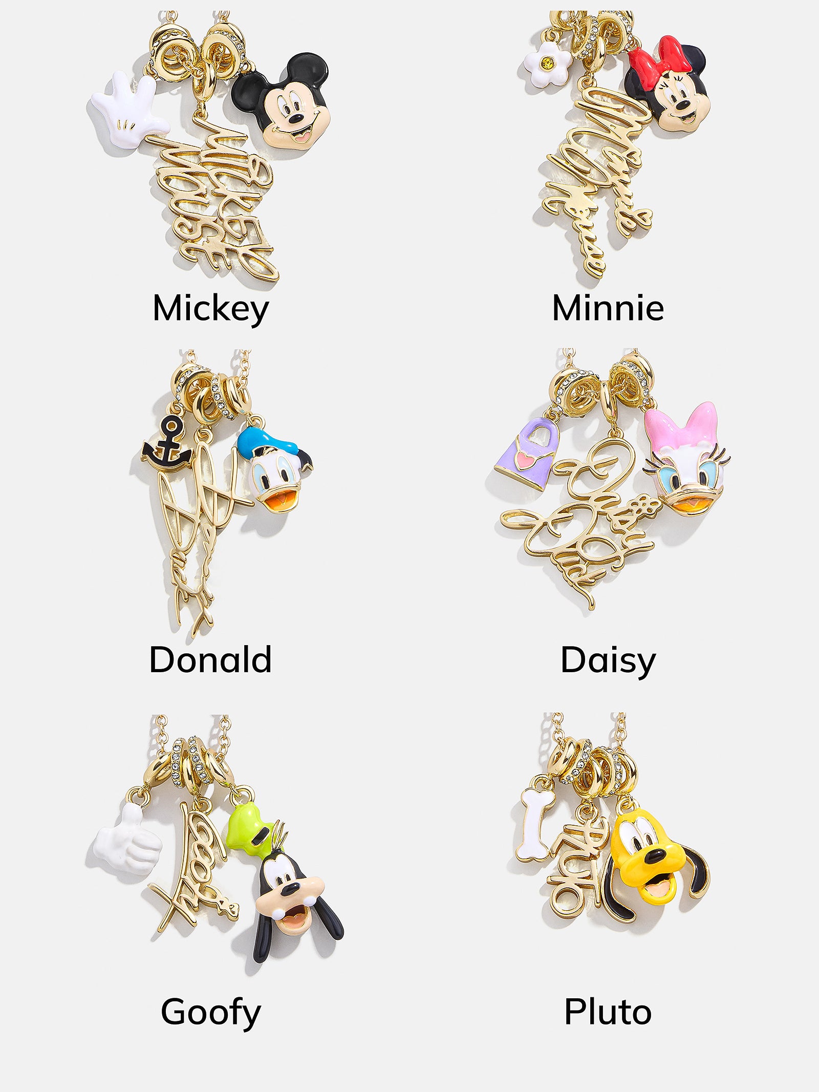 Disney Character 5 Charm Necklace - Pluto