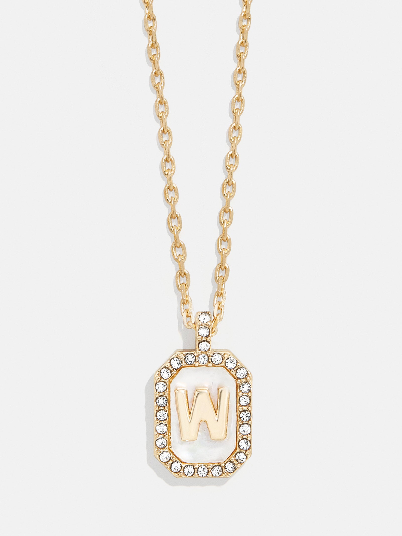 Gold & Mother of Pearl Initial Necklace - Mother Of Pearl