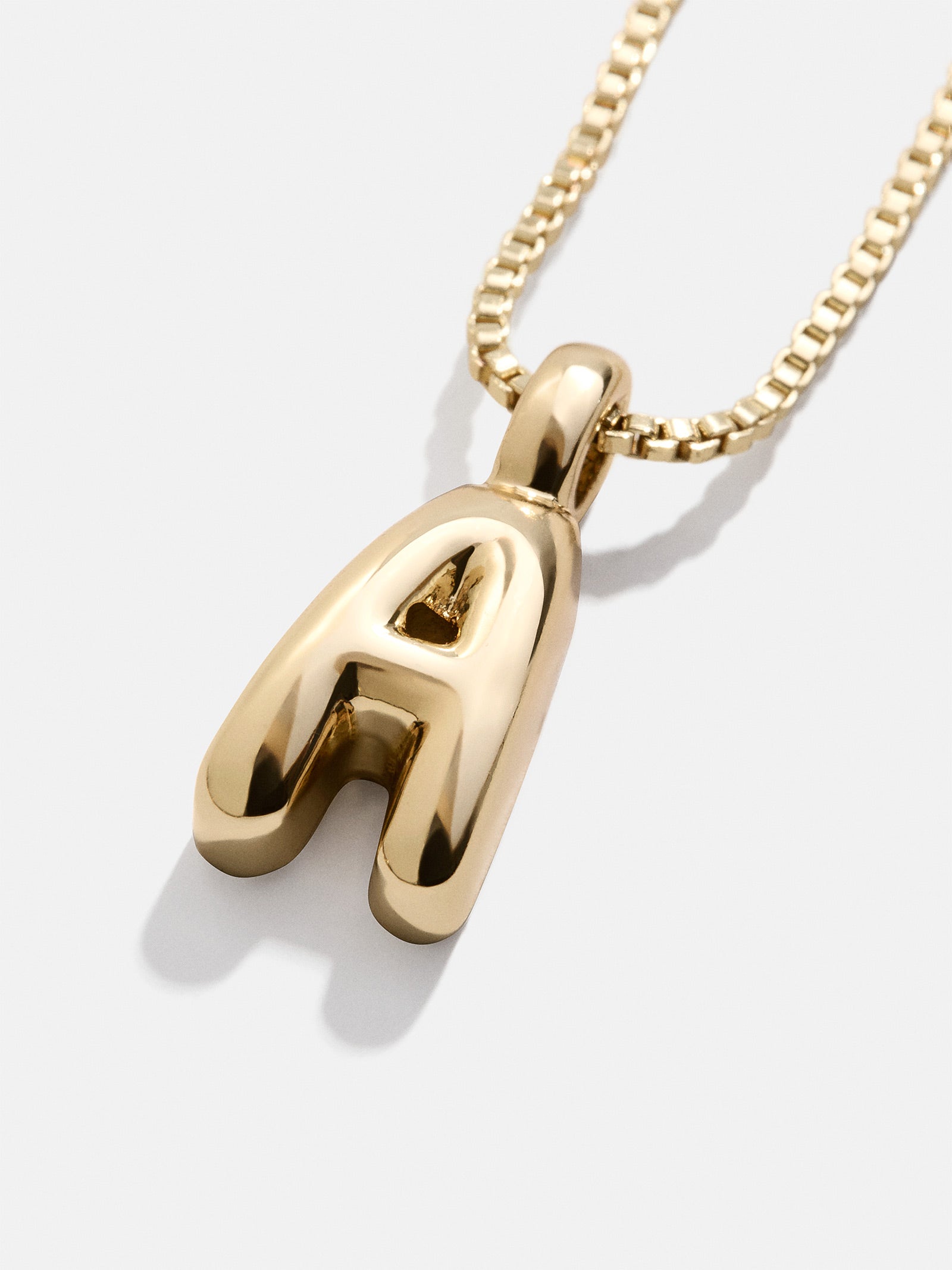 Gwen Mini Bubble Initial Necklace - Gold