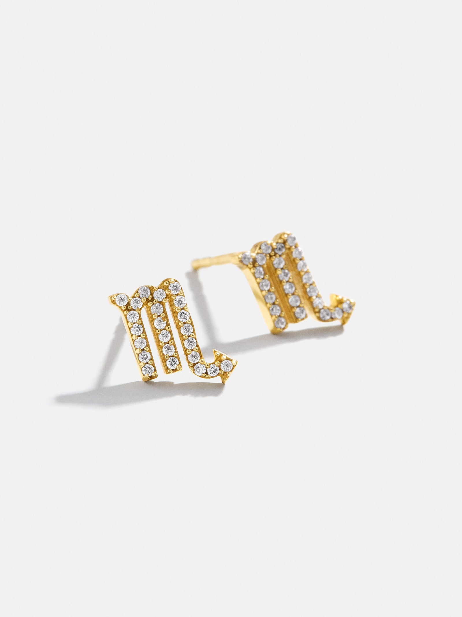 18K Gold Zodiac Earrings - Gold/Pavé