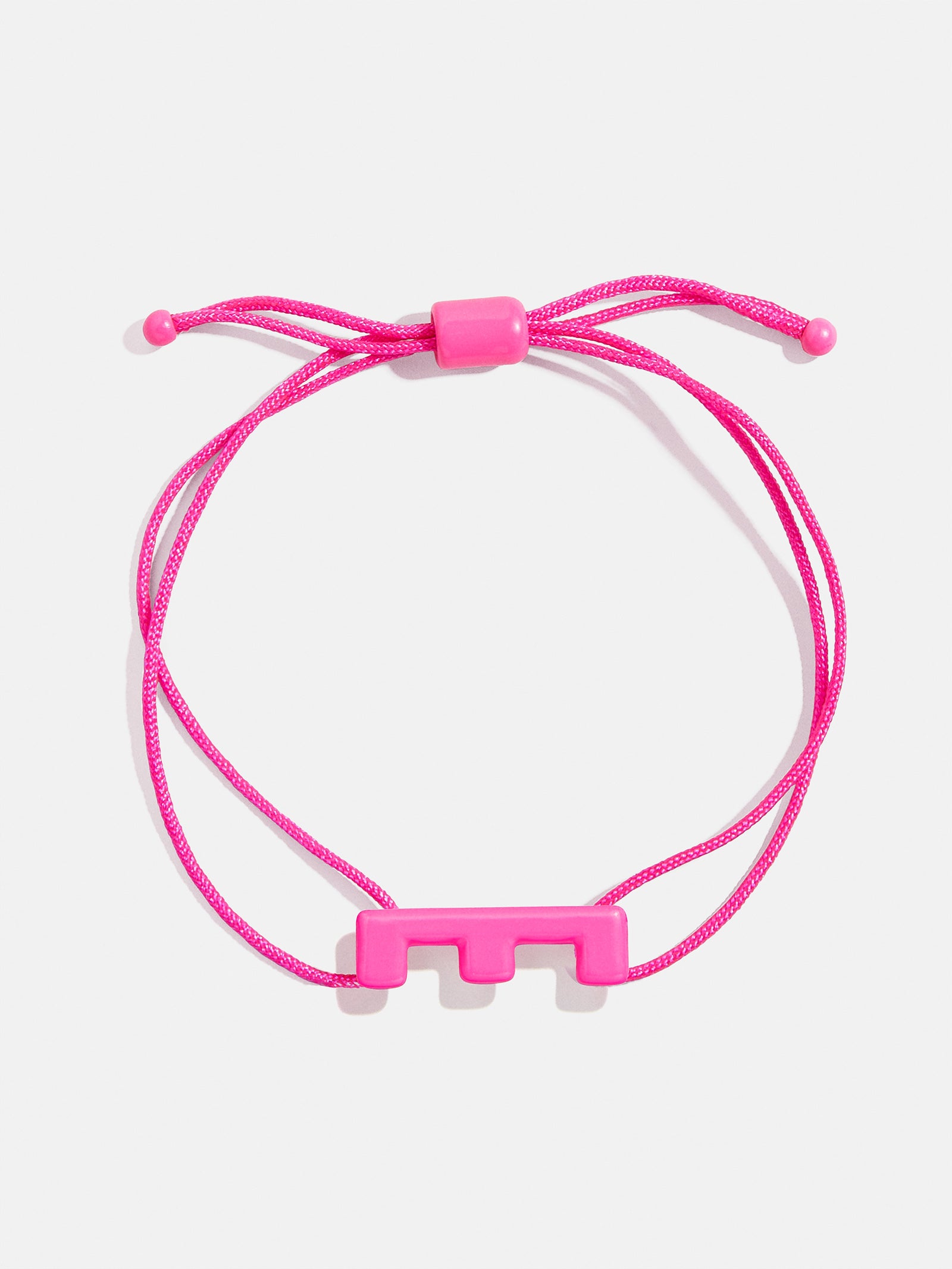 East West Initial Cord Bracelet - Hot Pink