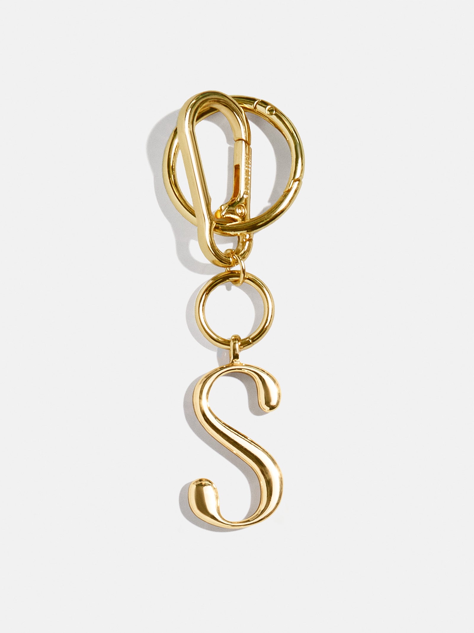 Initial Enamel Bag Charm - Gold