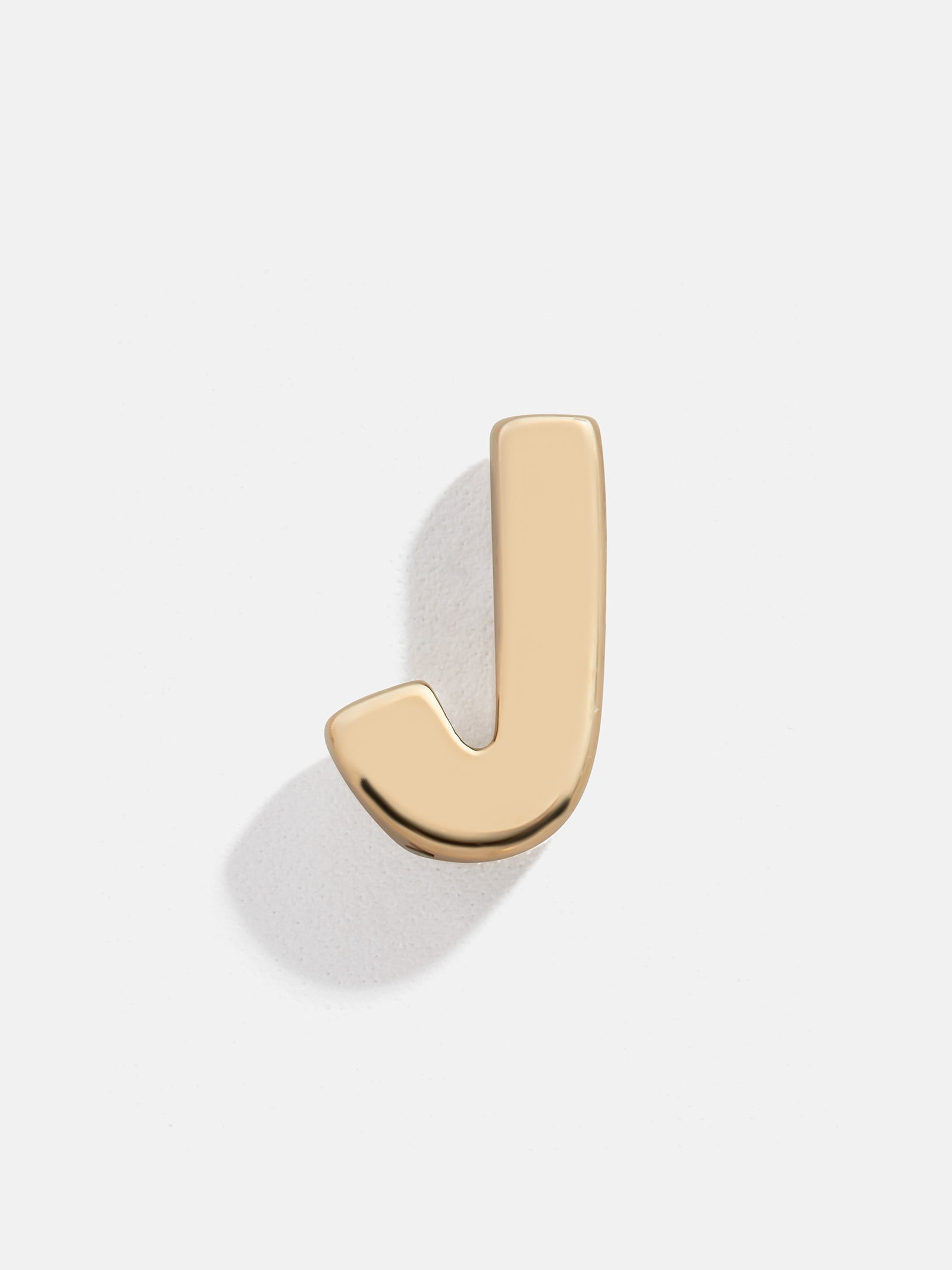 Single 14K Solid Gold Initial Earring - Gold