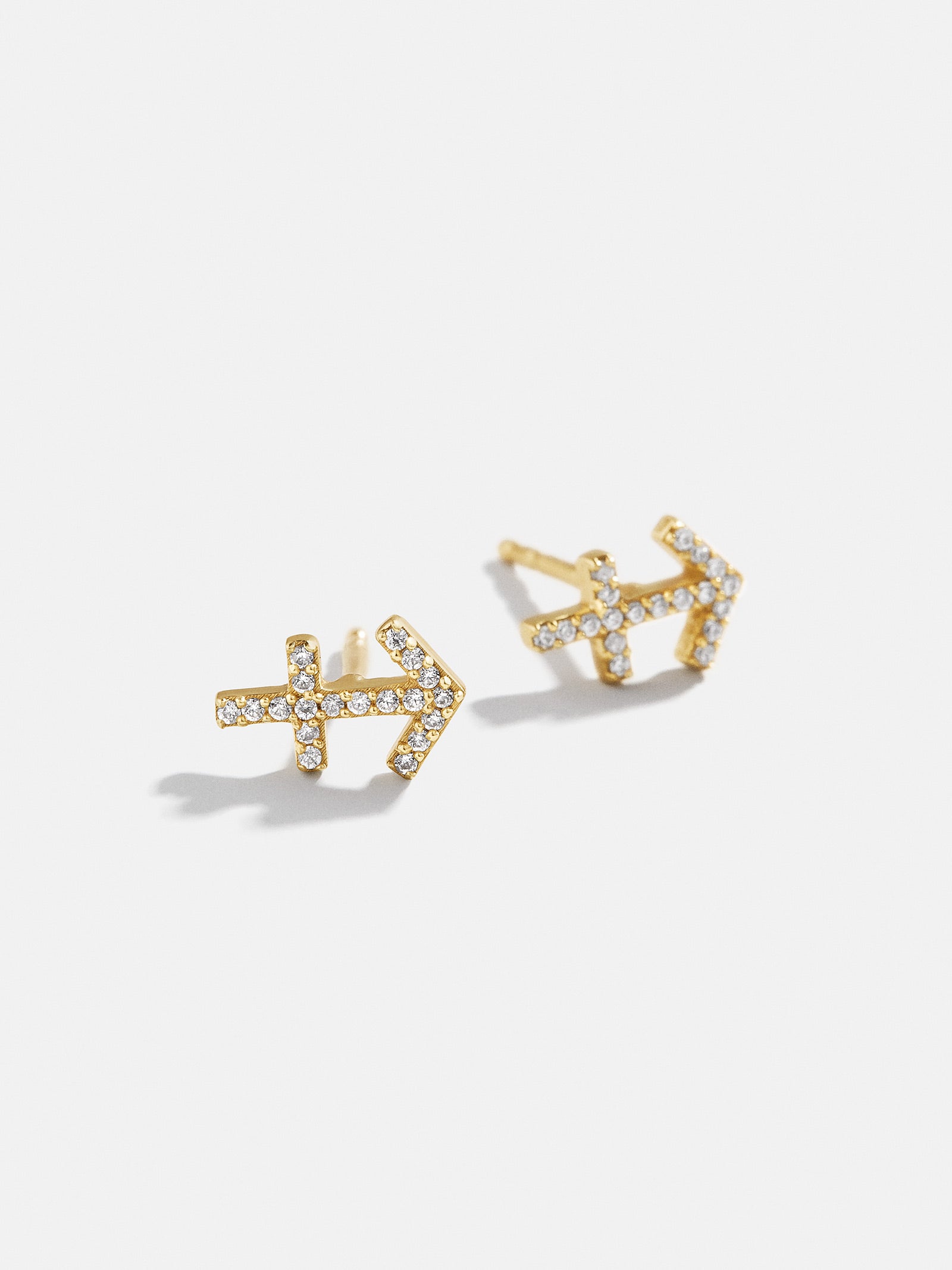 18K Gold Zodiac Earrings - Gold/Pavé