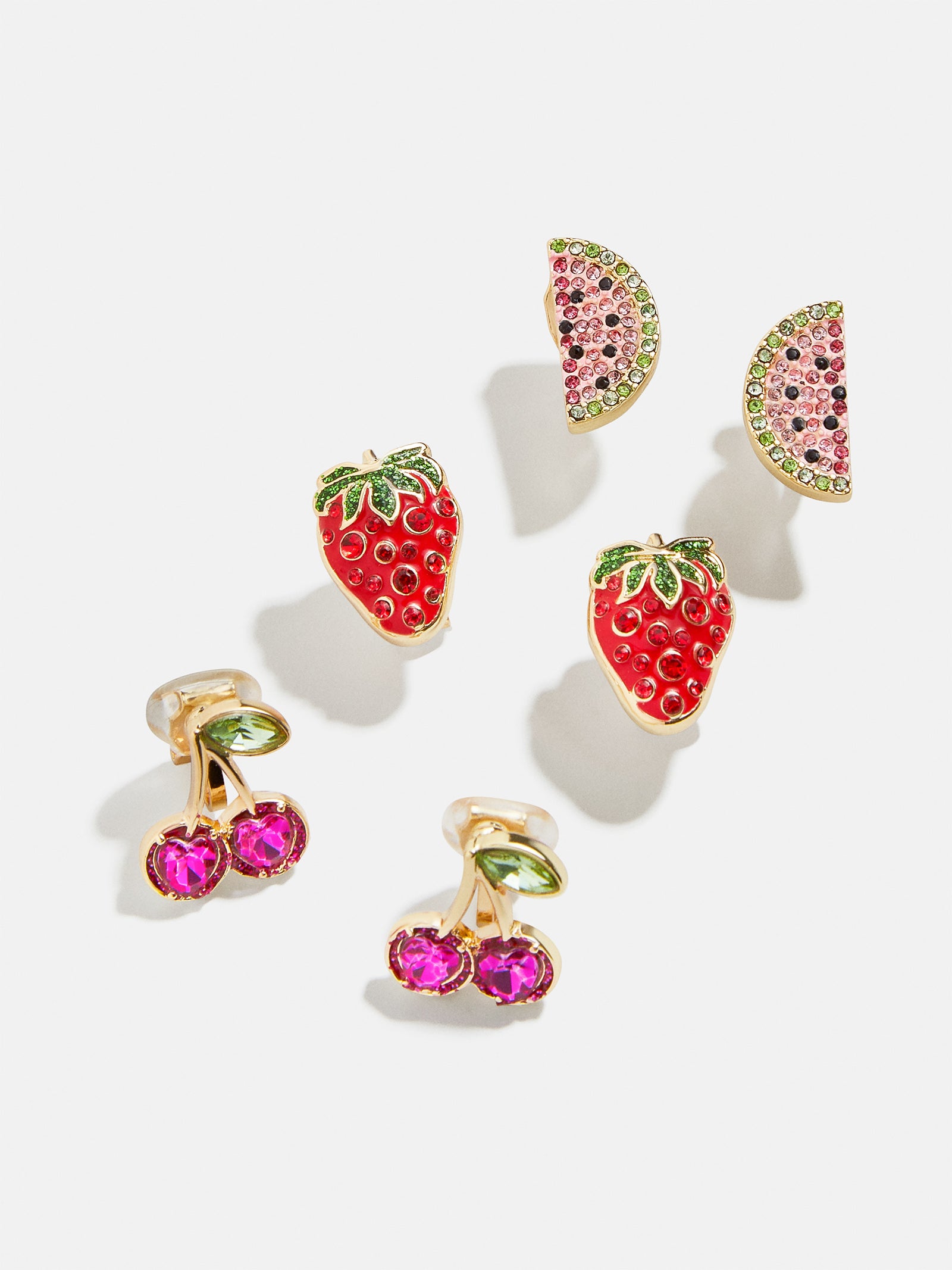 Cute Fruit Kids' Clip-On Earring Set - Strawberry