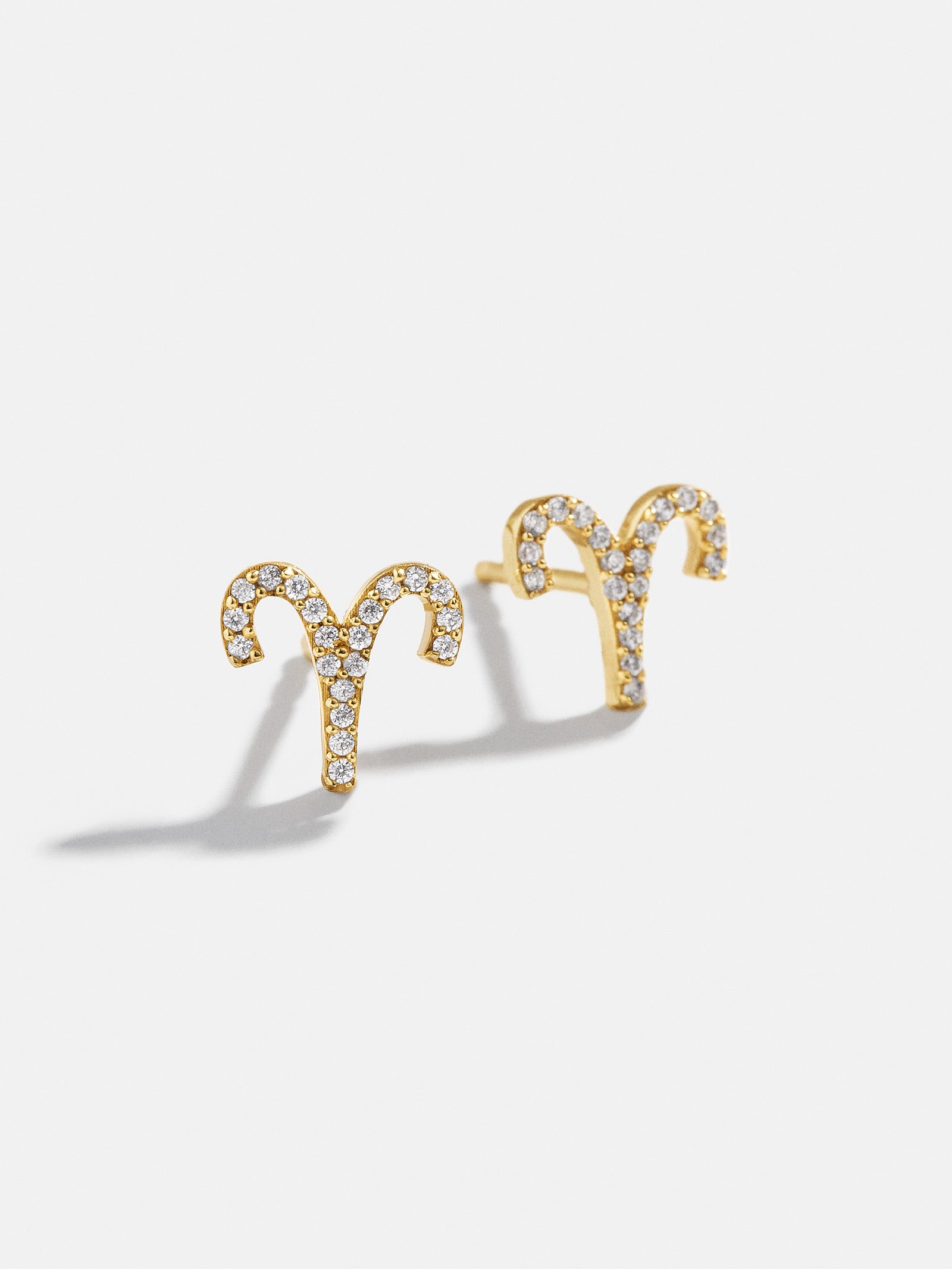 18K Gold Zodiac Earrings - Gold/Pavé